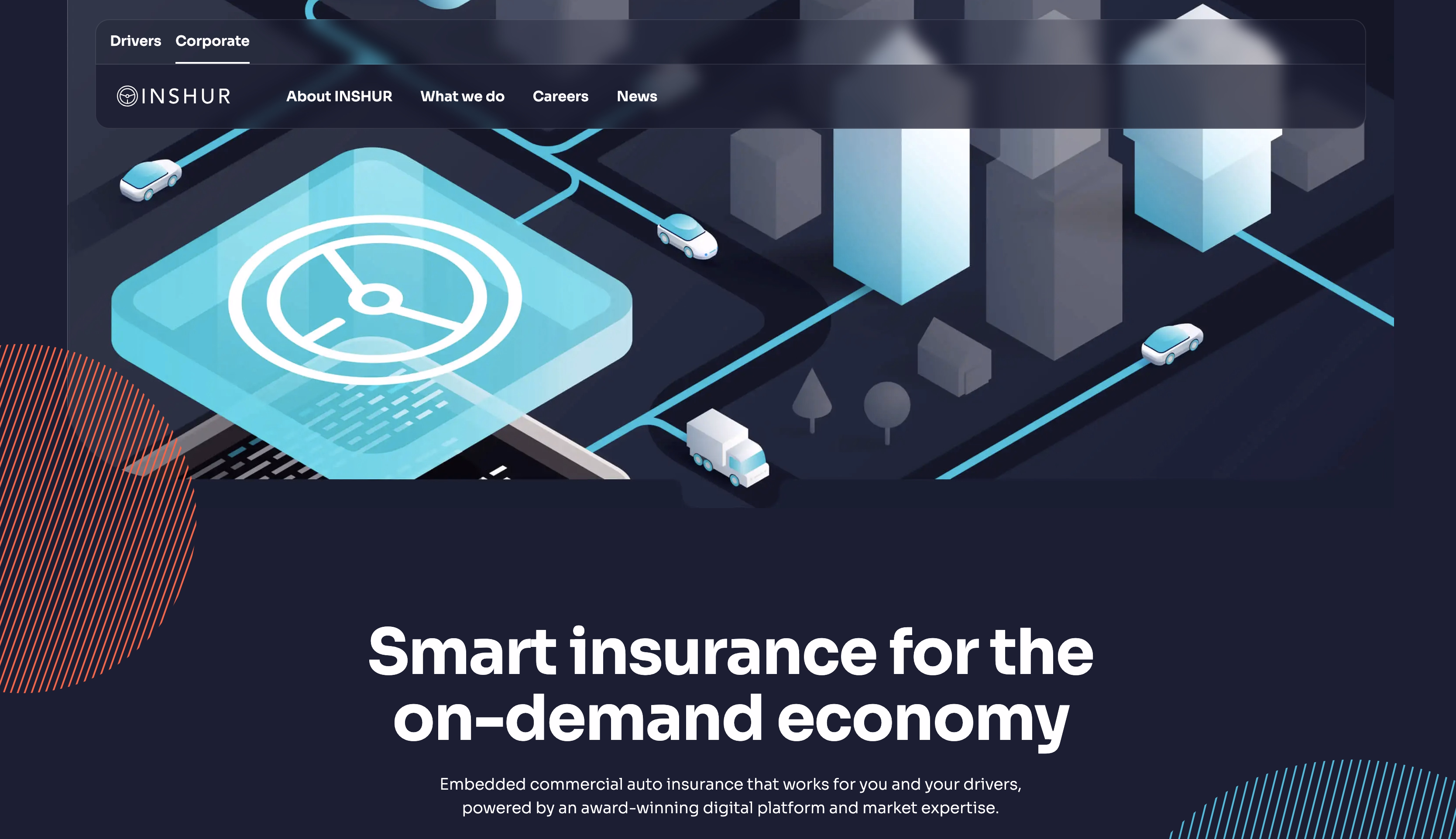 INSHUR homepage example