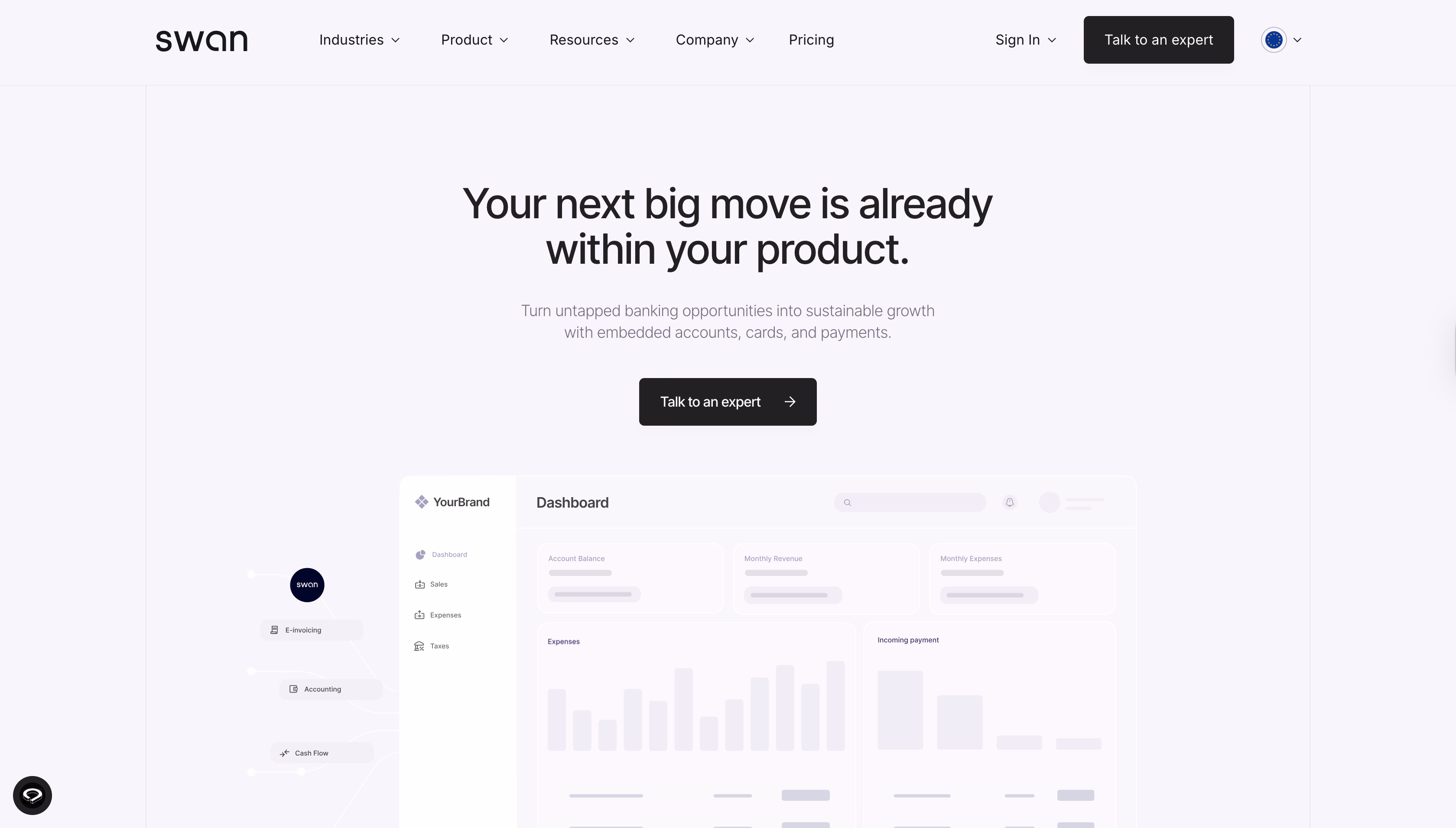 Swan homepage example