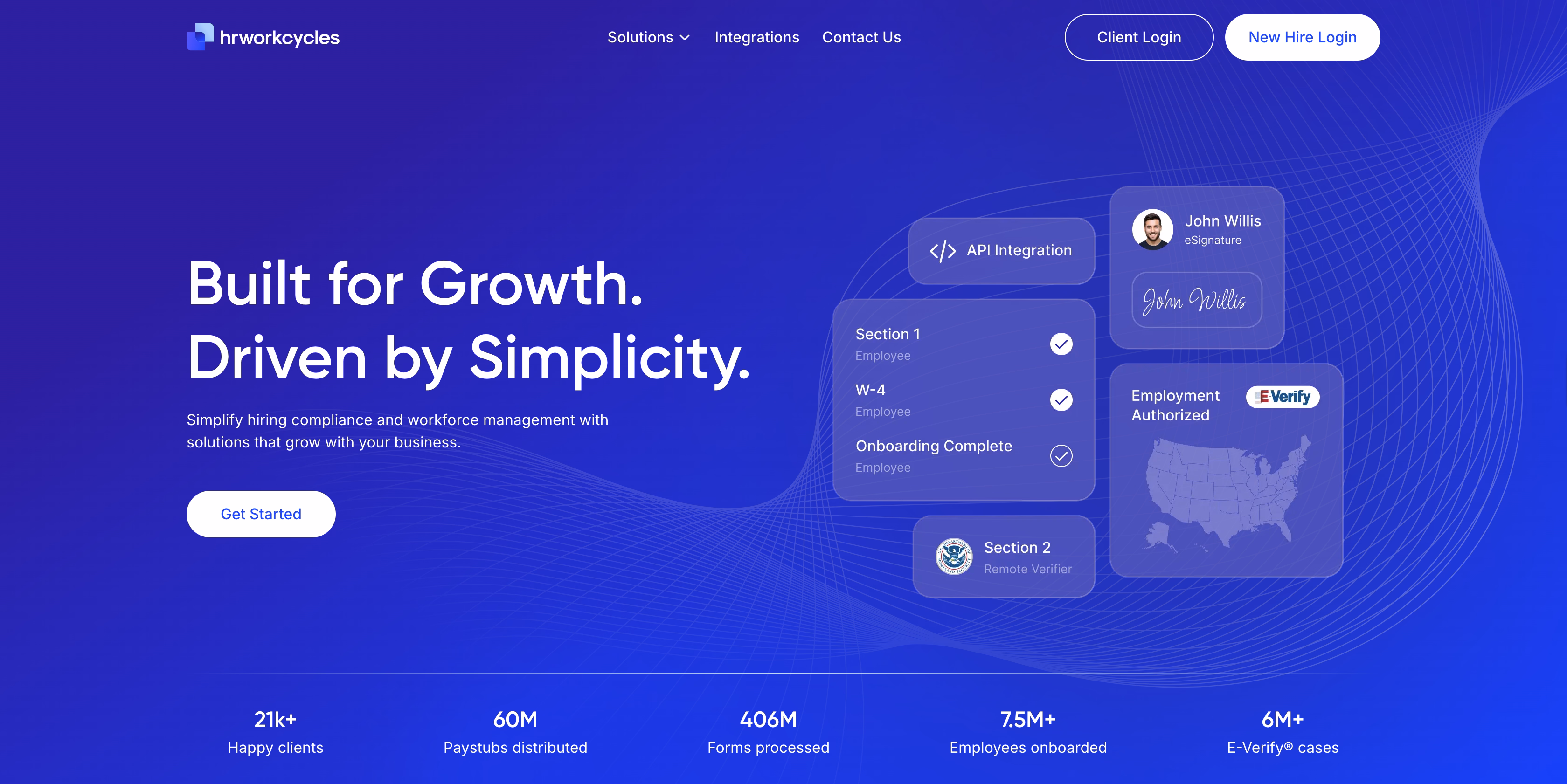 HRWorkCycles SaaS homepage example