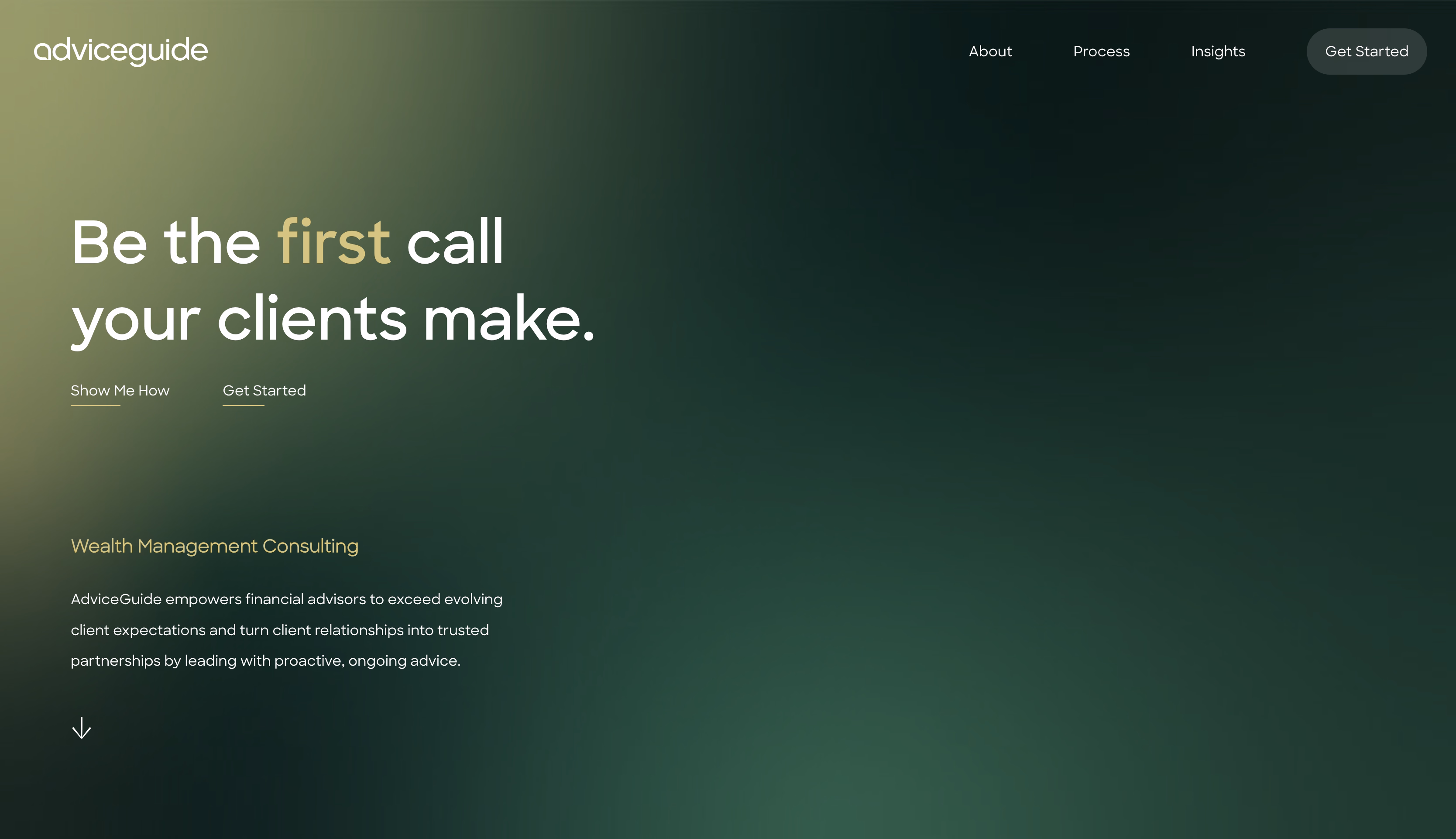 AdviceGuide homepage example