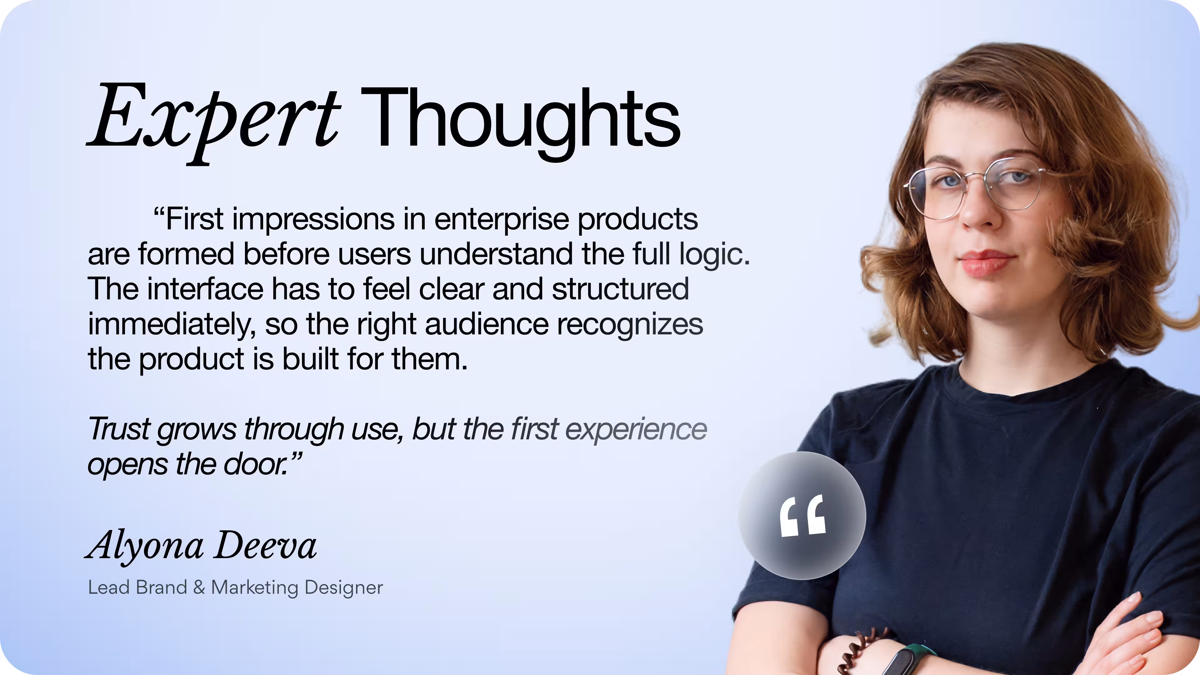 Alyona Deeva's expert thoughts
