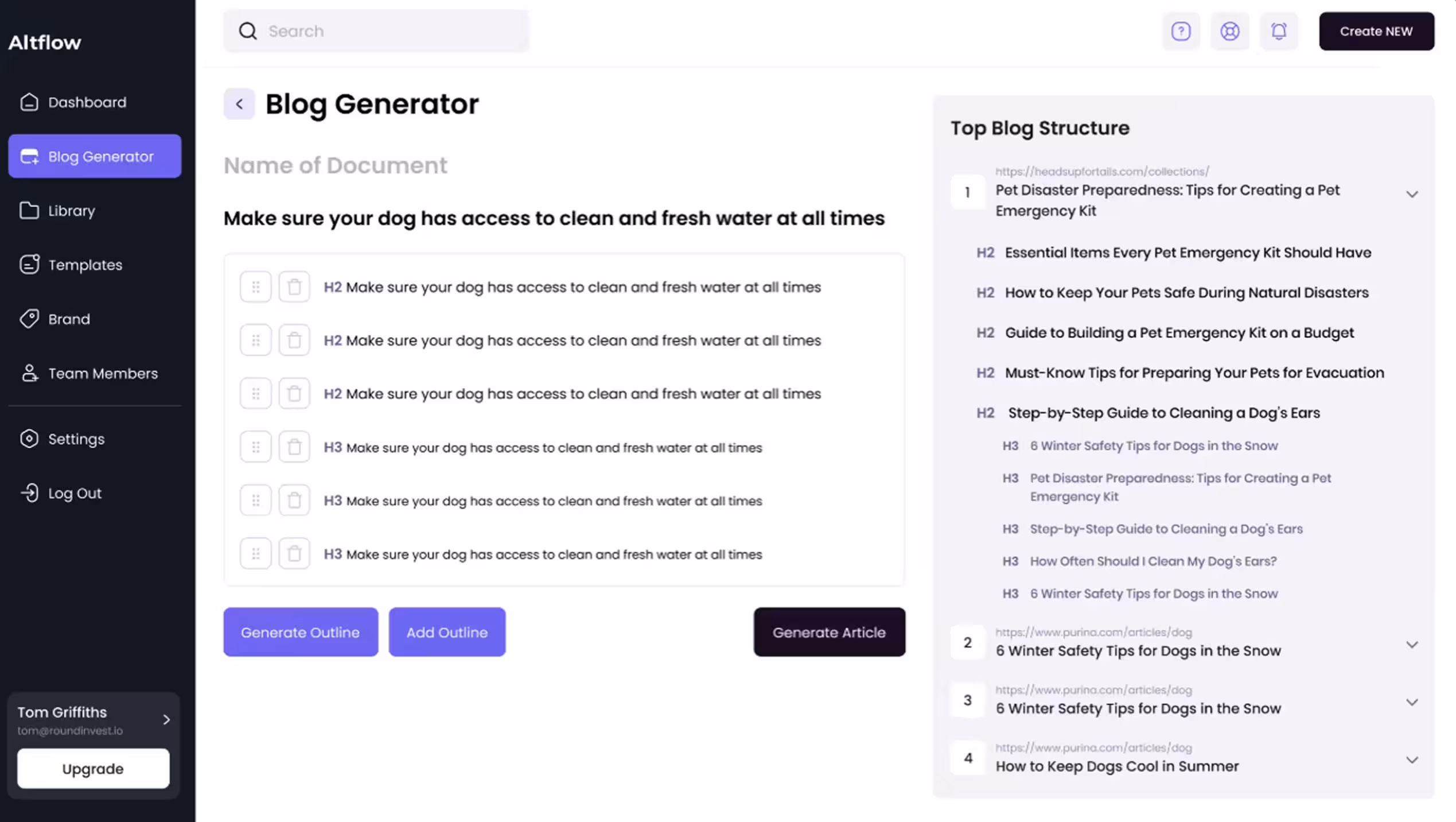 UI/UX design for AI content creation tool | Arounda case 