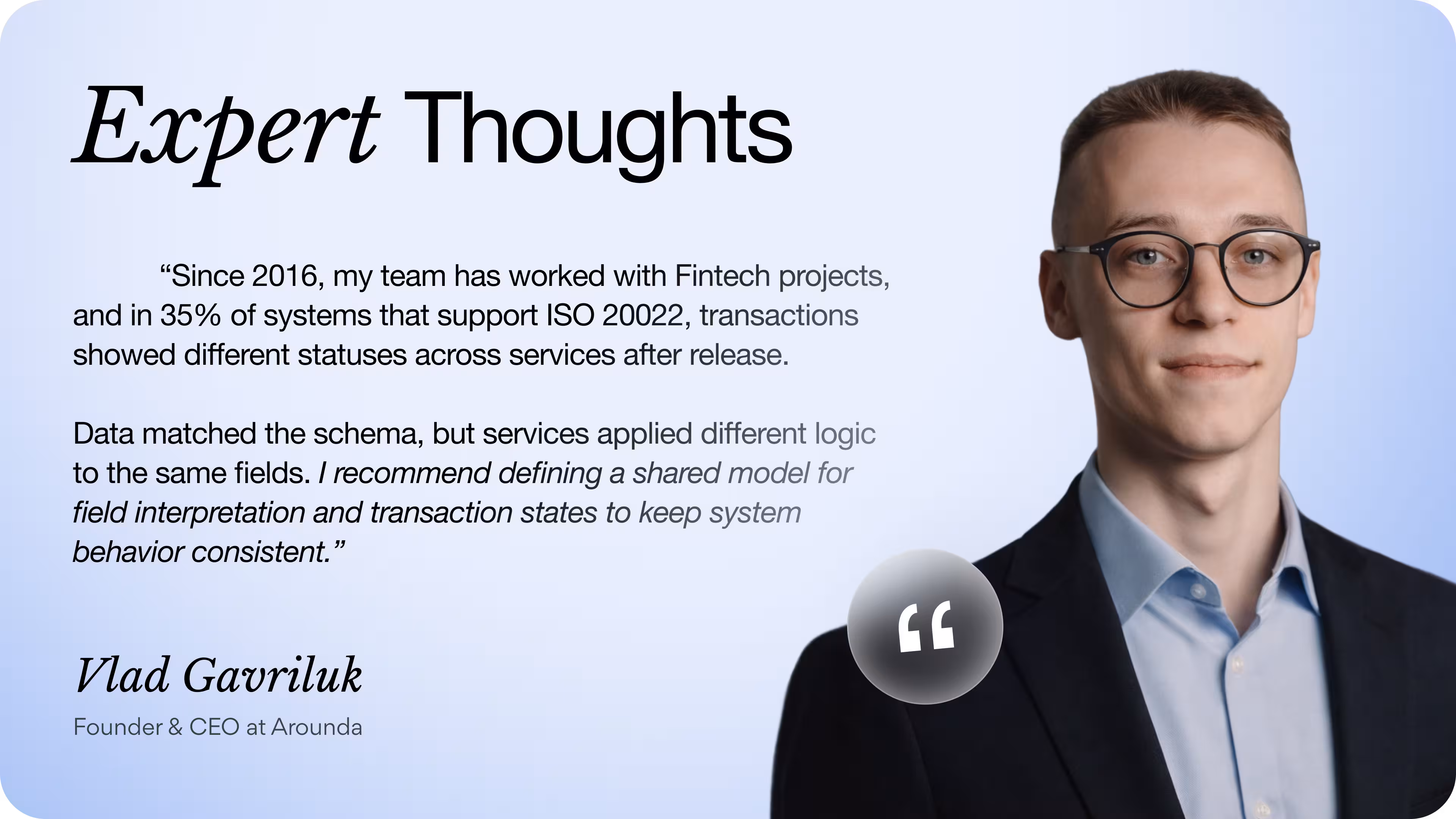 Vlad Gavriluk's expert though about fintech design