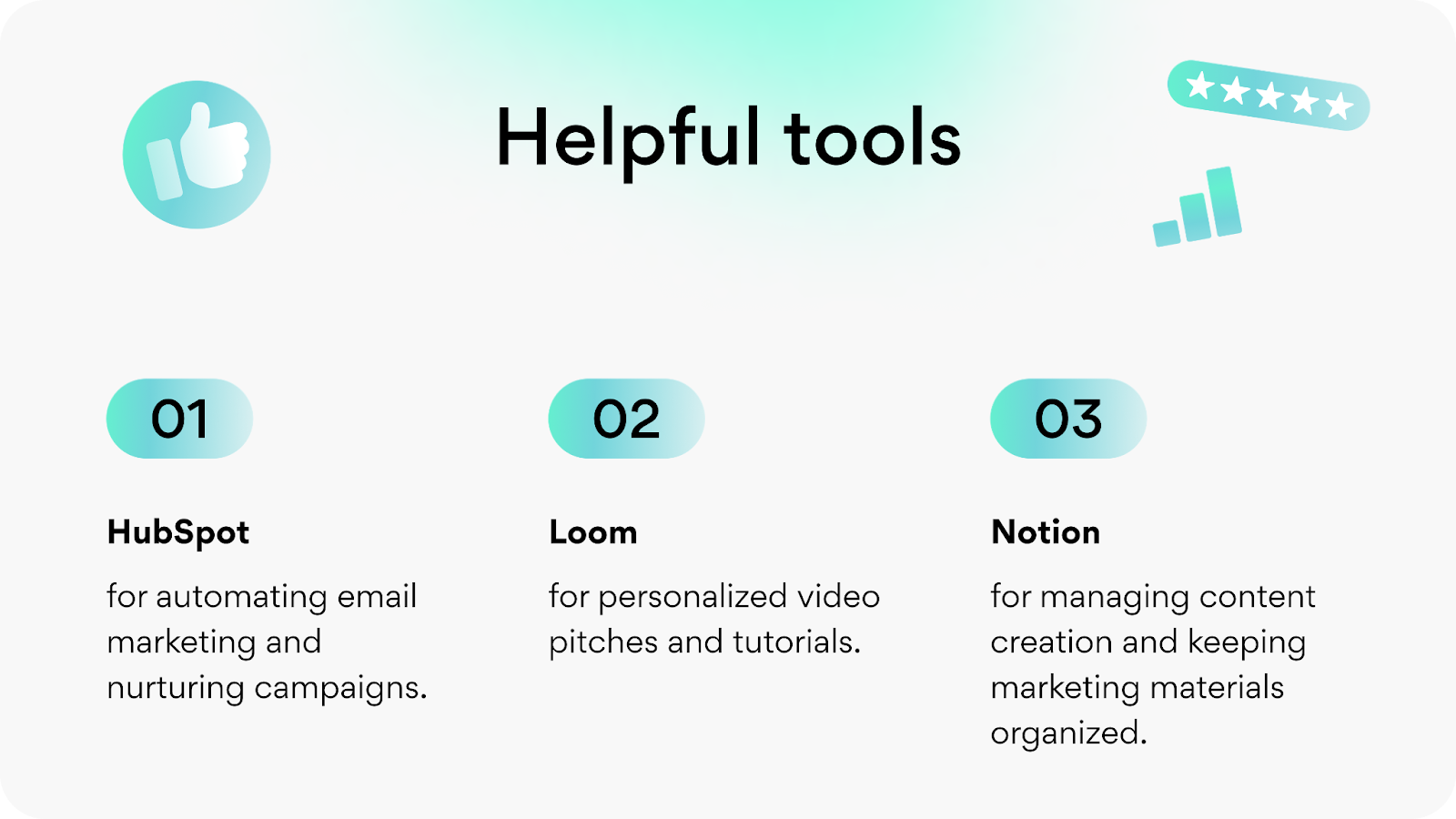 Helpful tools for a distribution of marketing materials