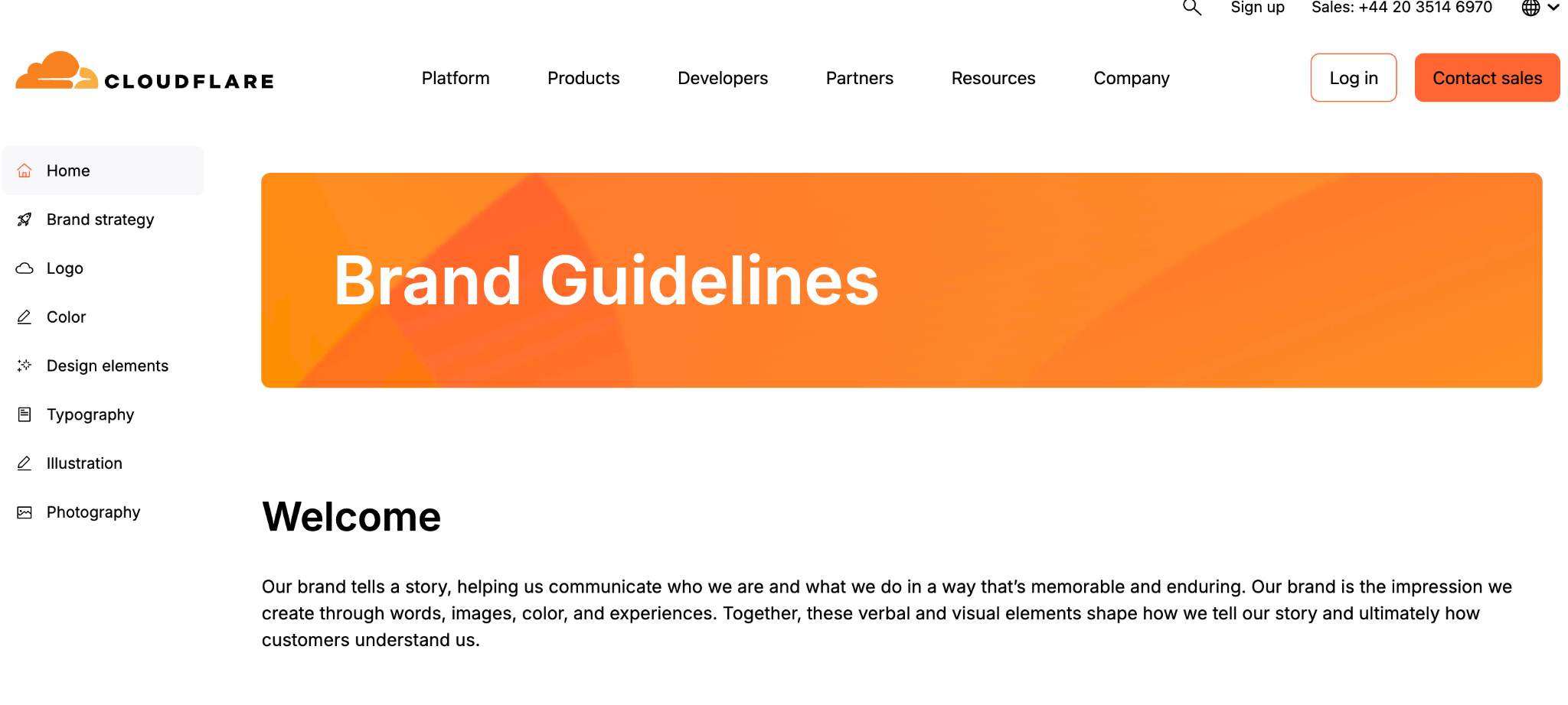 Cloudflare online brand hub with official logo lockups and vector assets