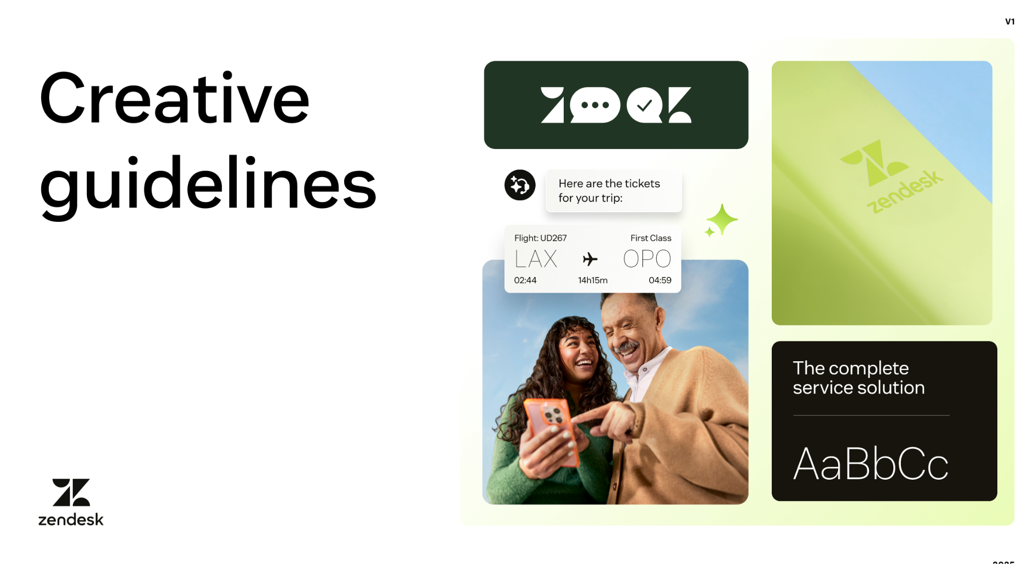 Figma presentation deck featuring Zendesk creative guidelines and Z mark rules