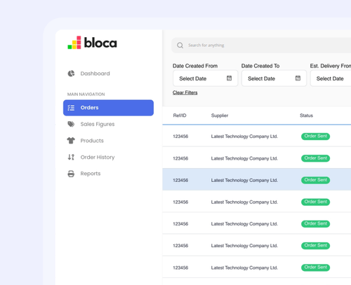 bloca dashboard