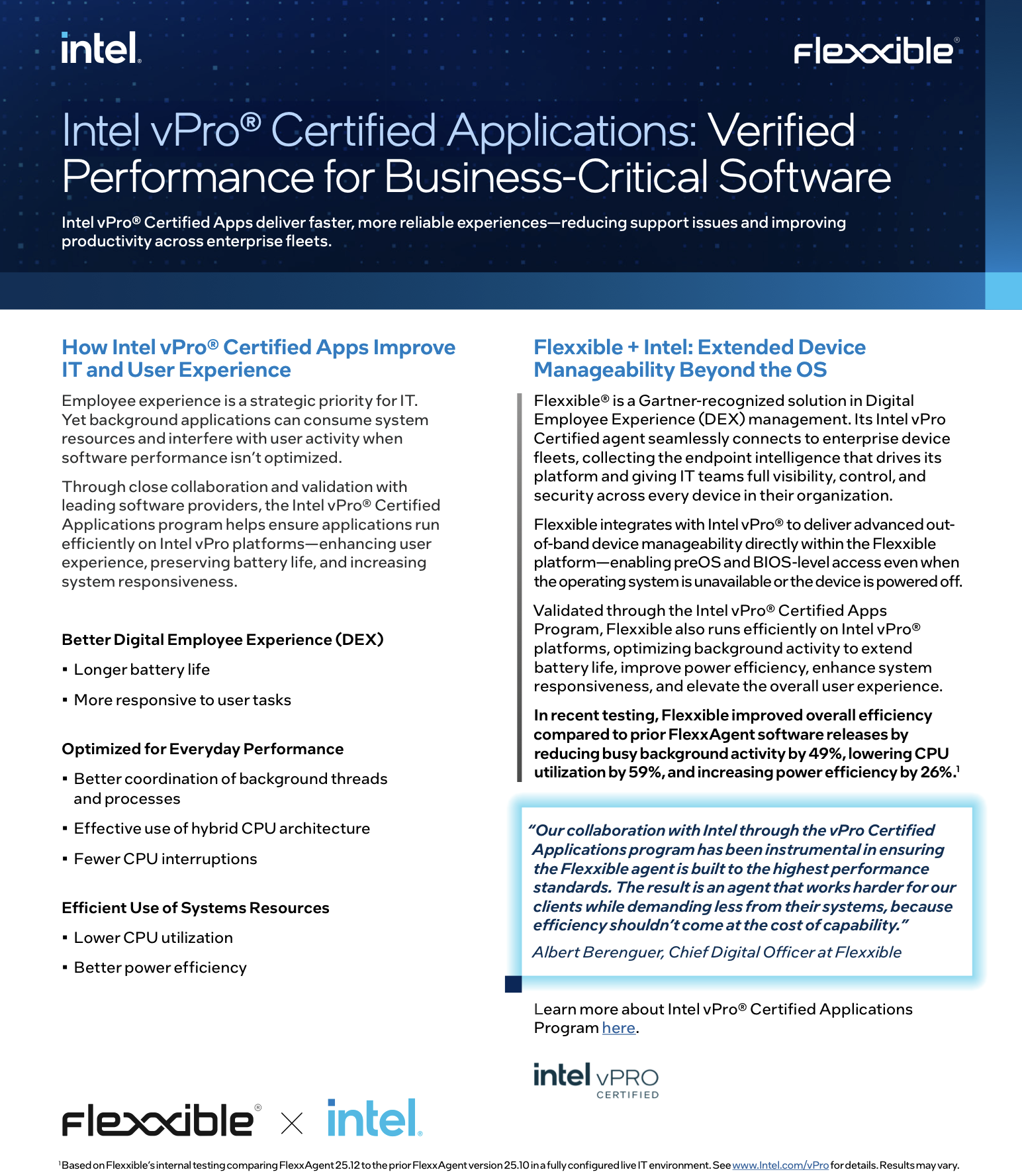 Intel vPro® Certified Applications: Flexxible Agent
