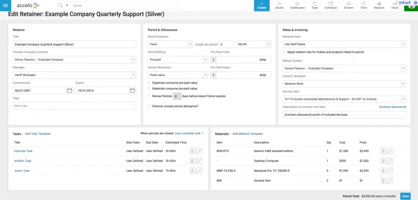 tasks and materials retainer