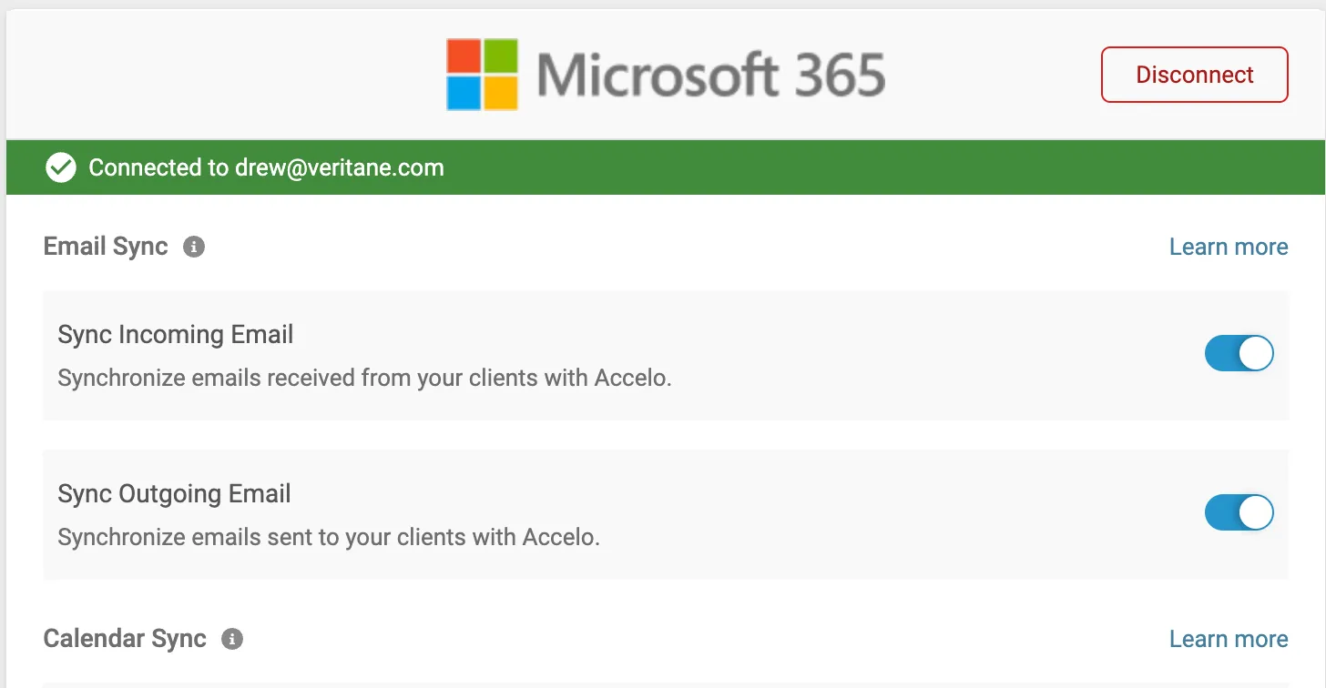 Email and Calendar Sync