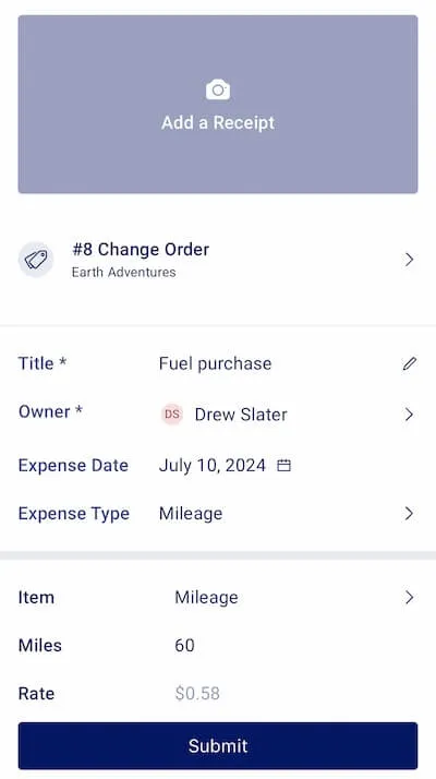 Expenses and Materials