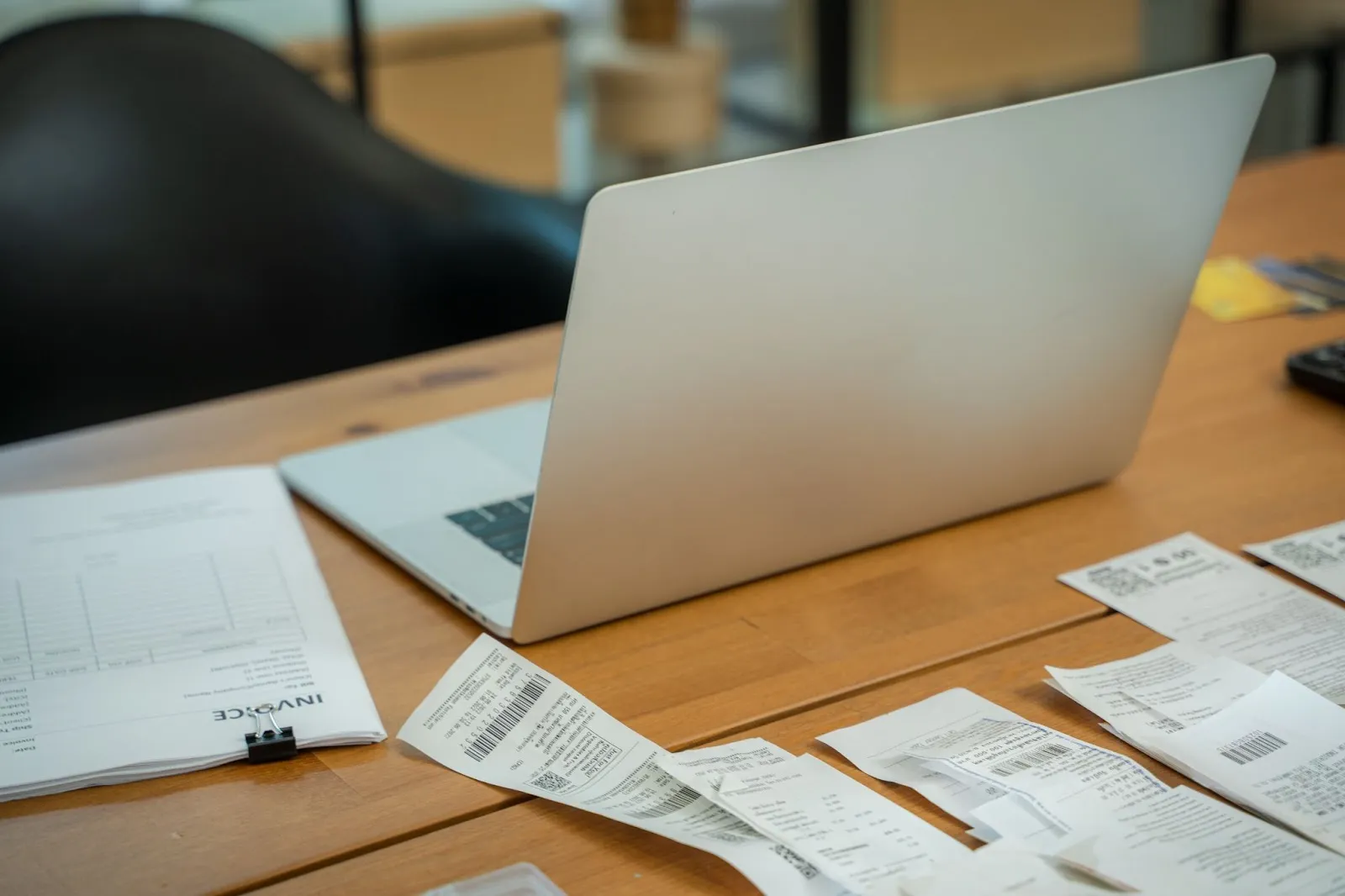 business documents and invoices