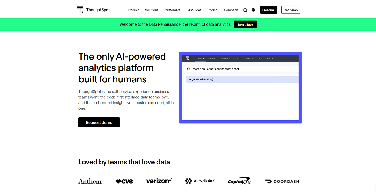 ThoughtSpot's website