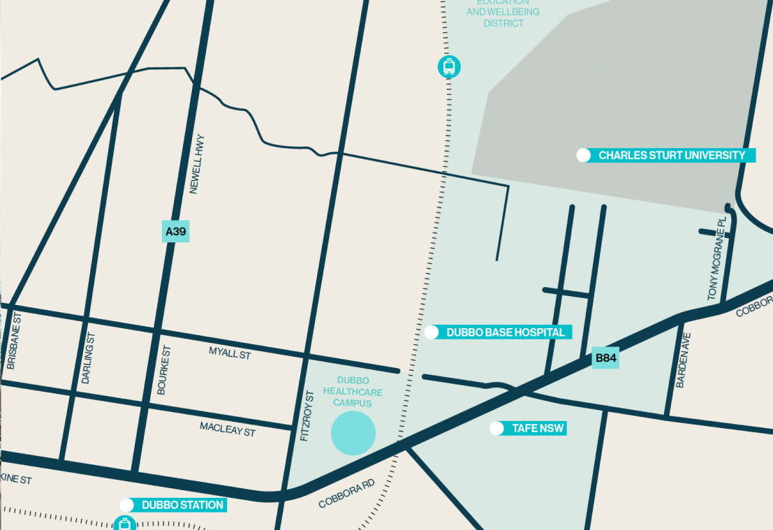 Dubbo Healthcare Campus Map