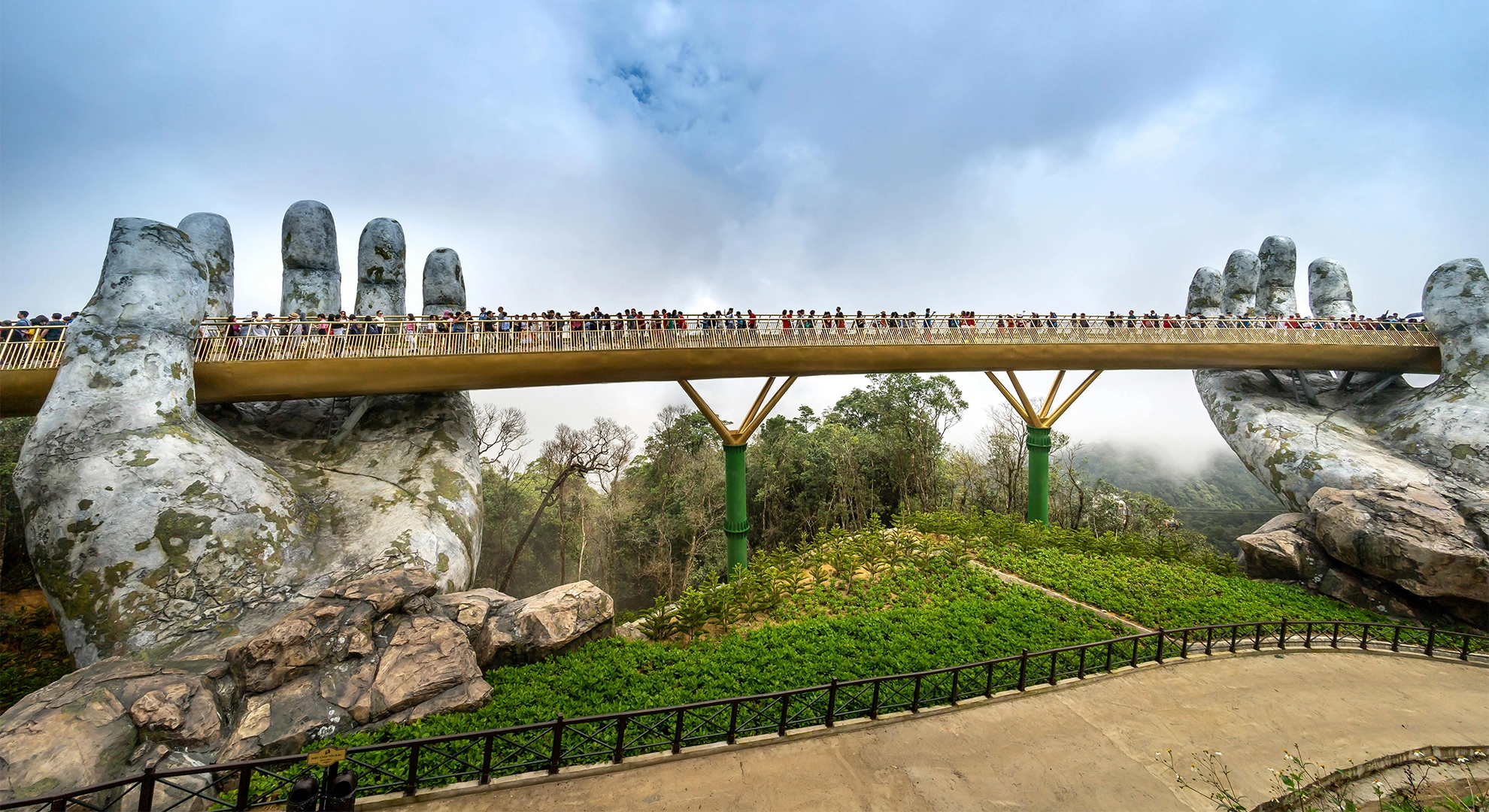 Golden bridge in Vietnam