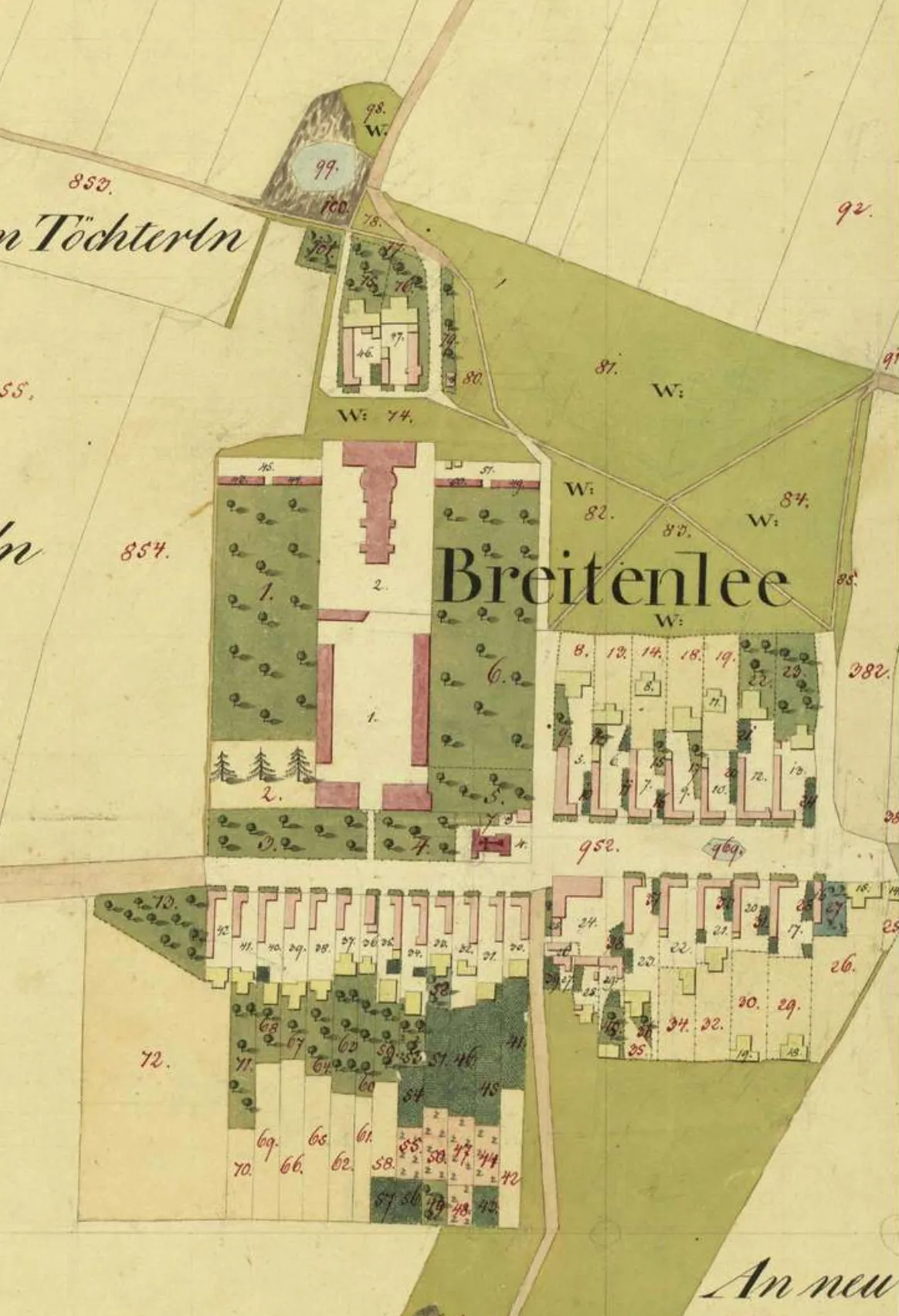 Franziszeischer Kataster Breitenlee, 1819 - 1820