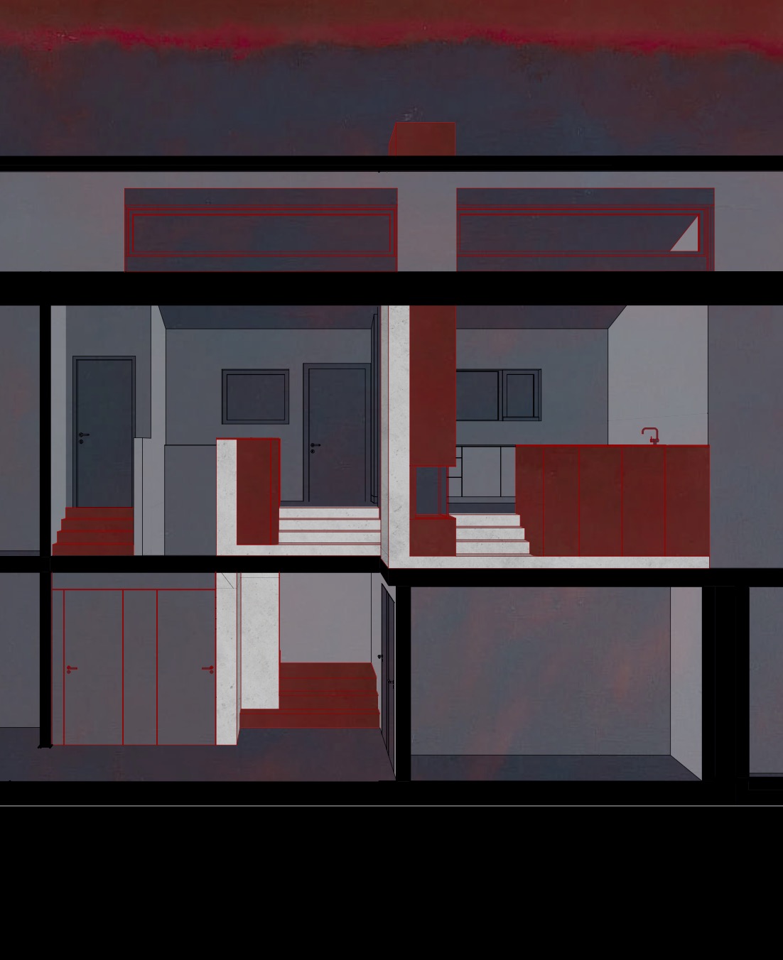 Axonometric section