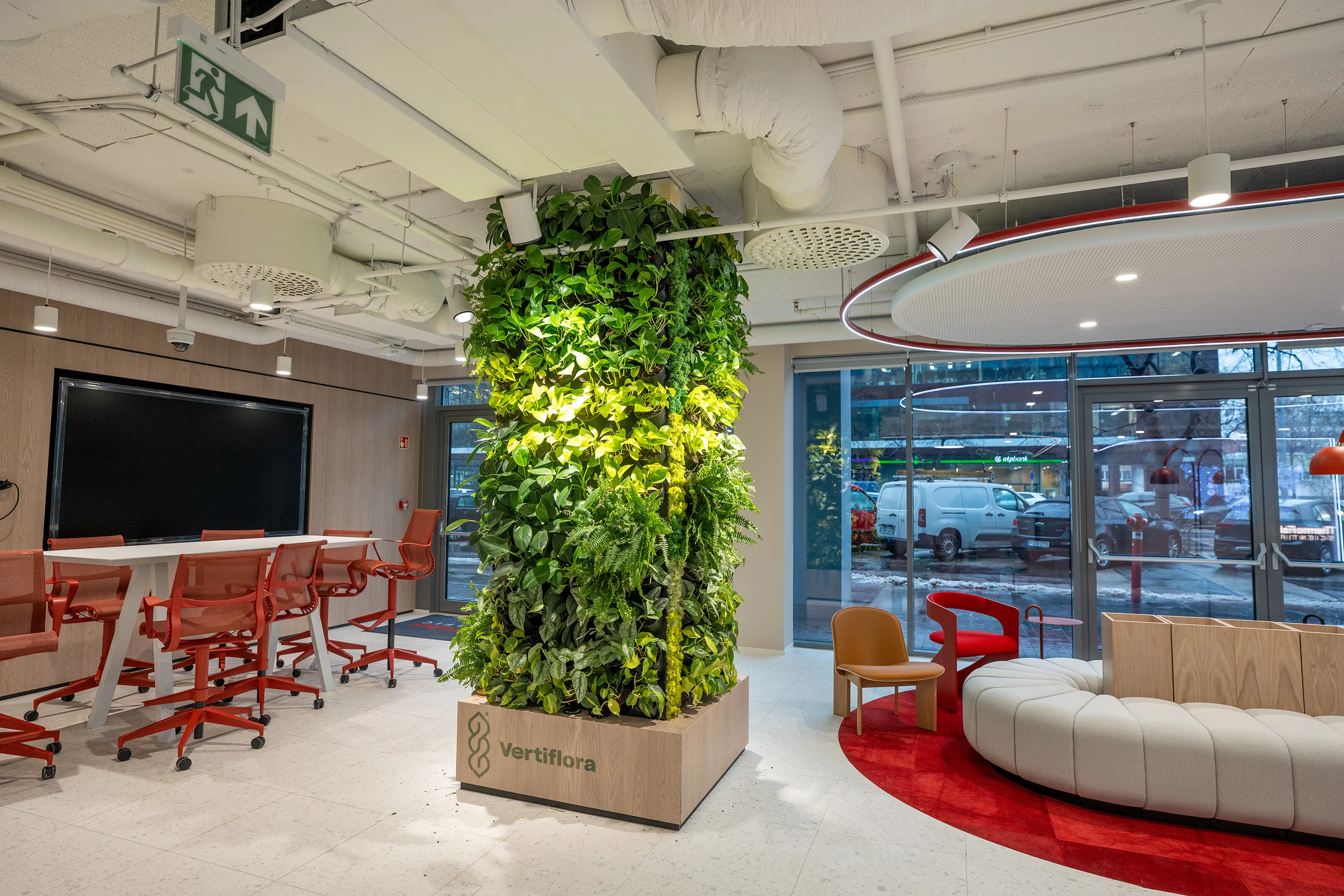 Élő oszlopos zöldfal