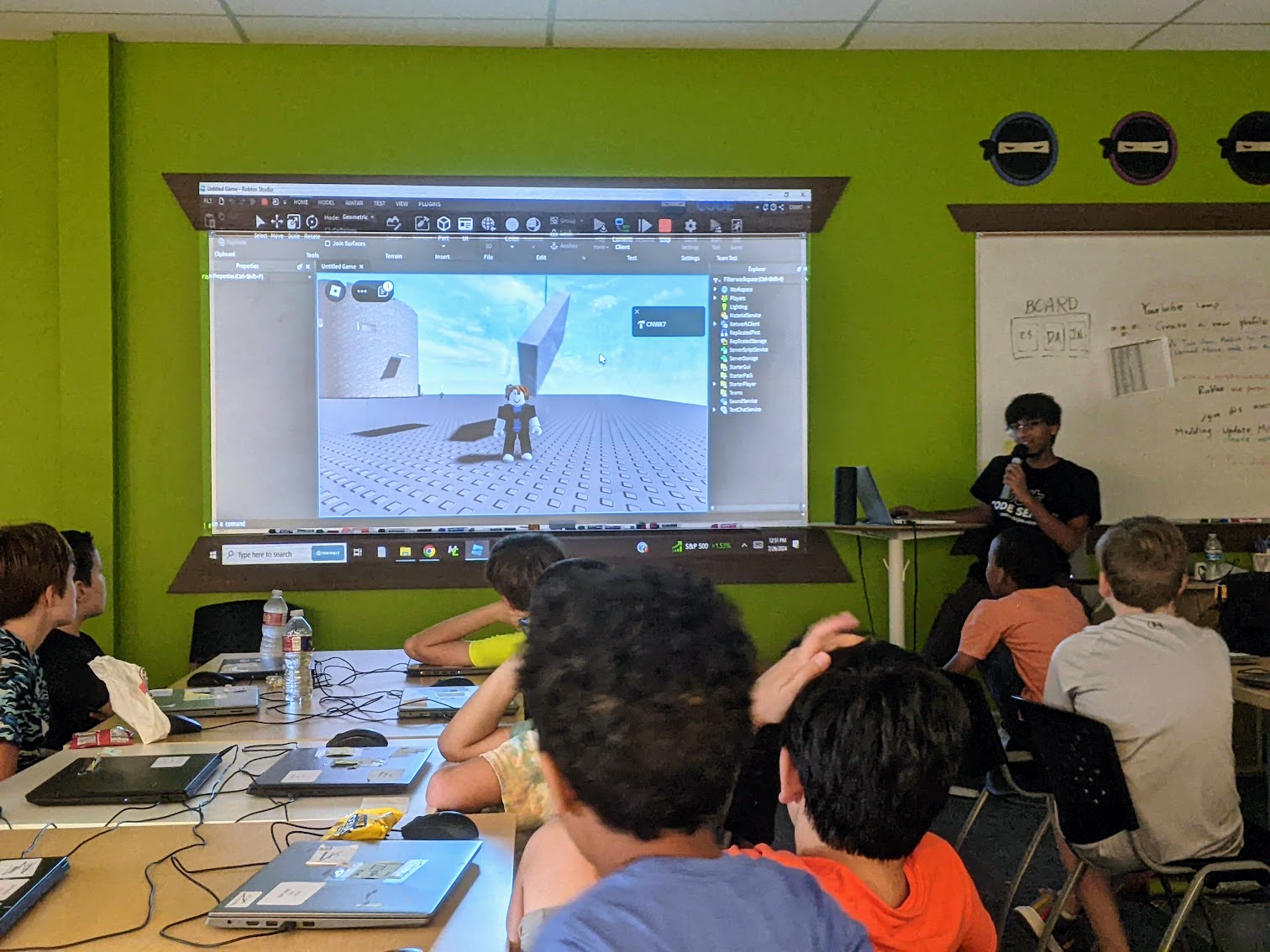 Group of campers learning at Code Ninjas