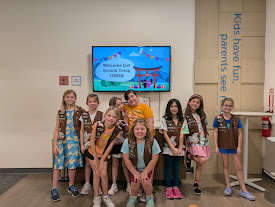 Scouts celebrating their tech accomplishments