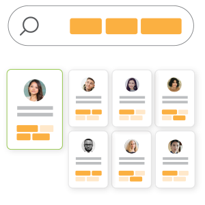Pounse partners can use a powerful skills-based search tool to find the right talent.