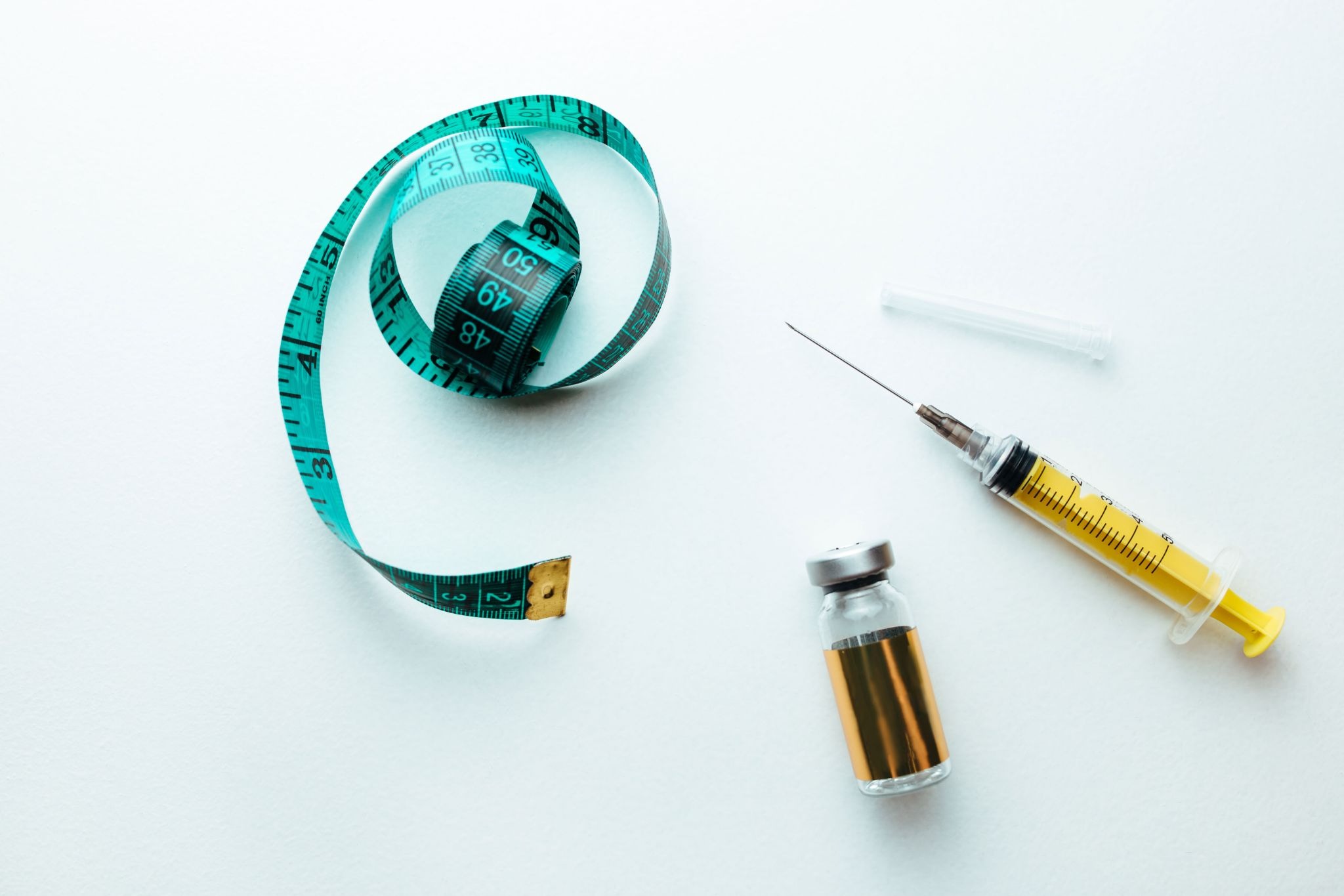 Medical weight management concept with injectable medication and body measurement tools