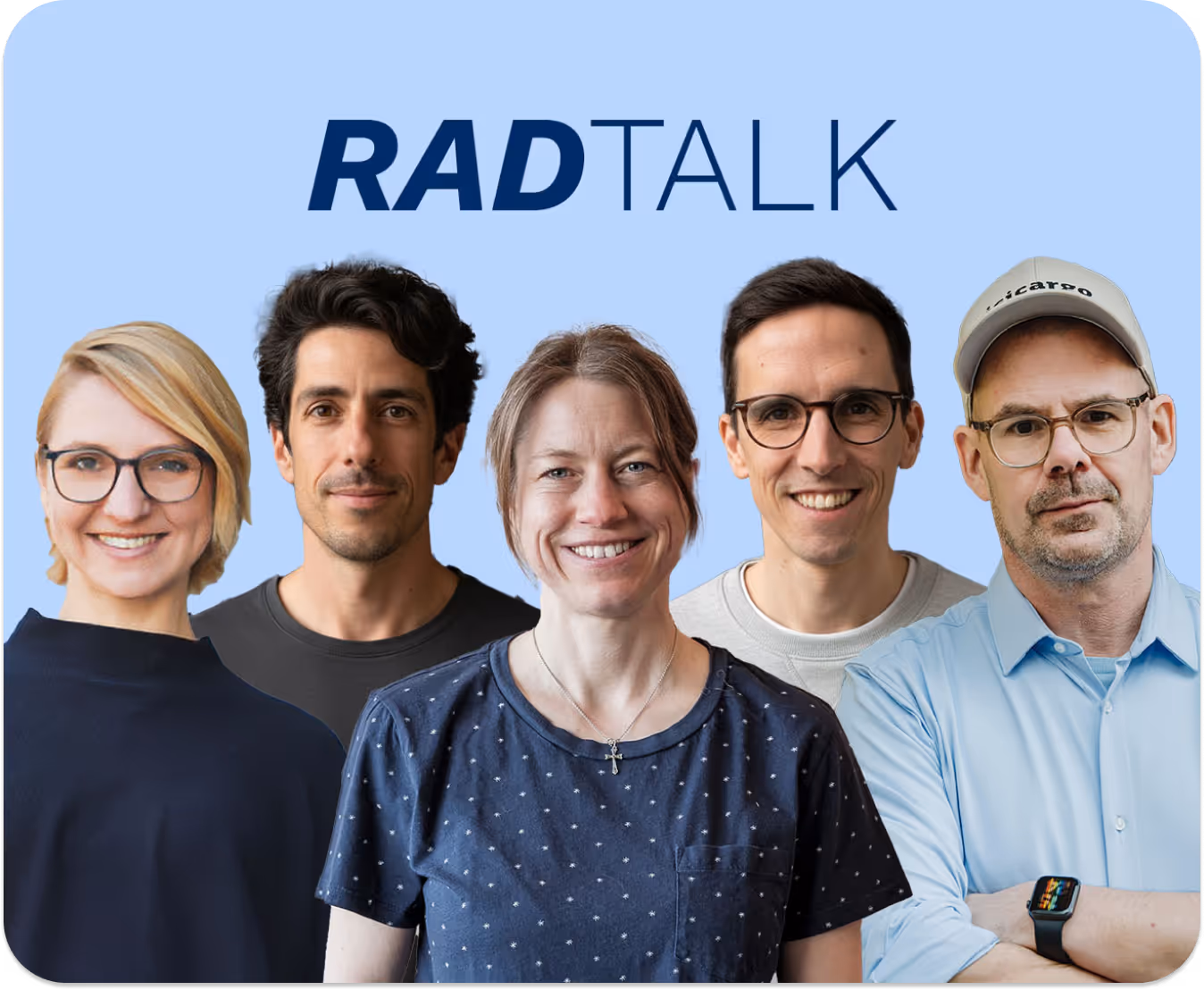 Das Headerbild zeigt die Expertinnen und Experten vom Alteos Rad Talk.