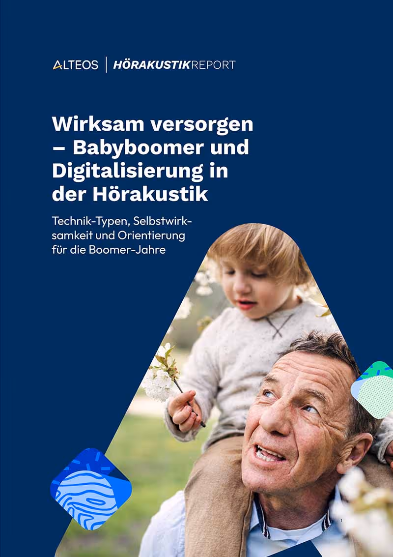 Cover-Seite des Hörakustik Reports von Alteos.