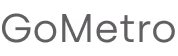 GoMetro logo text in stylized gray font on a transparent background.