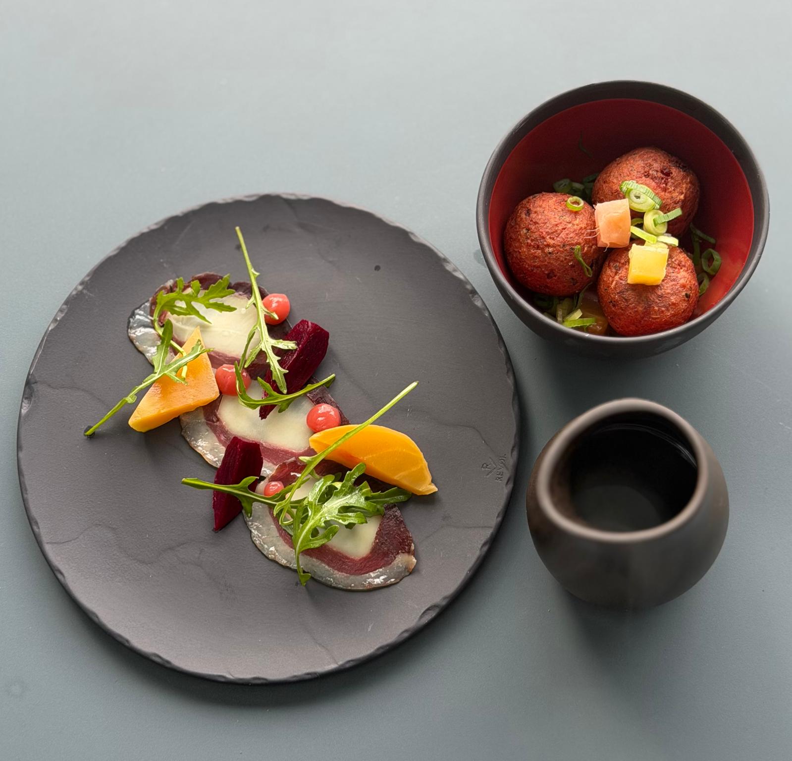 Présentation assiette gastronomique Hôtel Mont-Blanc Chamonix