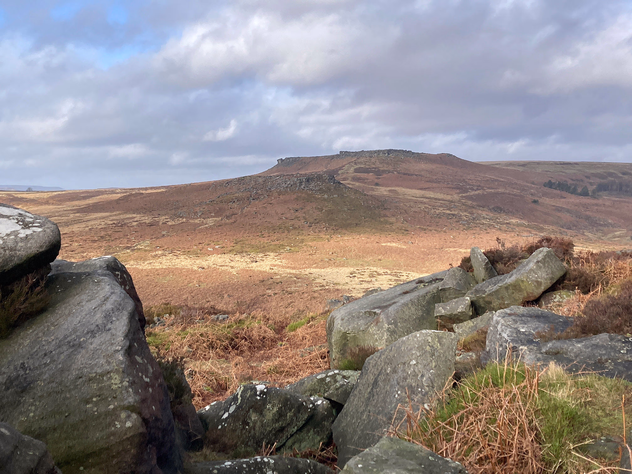 Rocky outcrop in distance