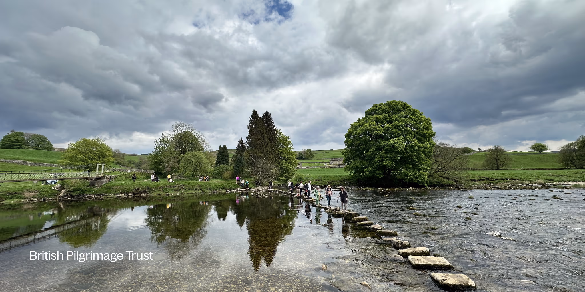 Crossing the River Wharf at Hebden