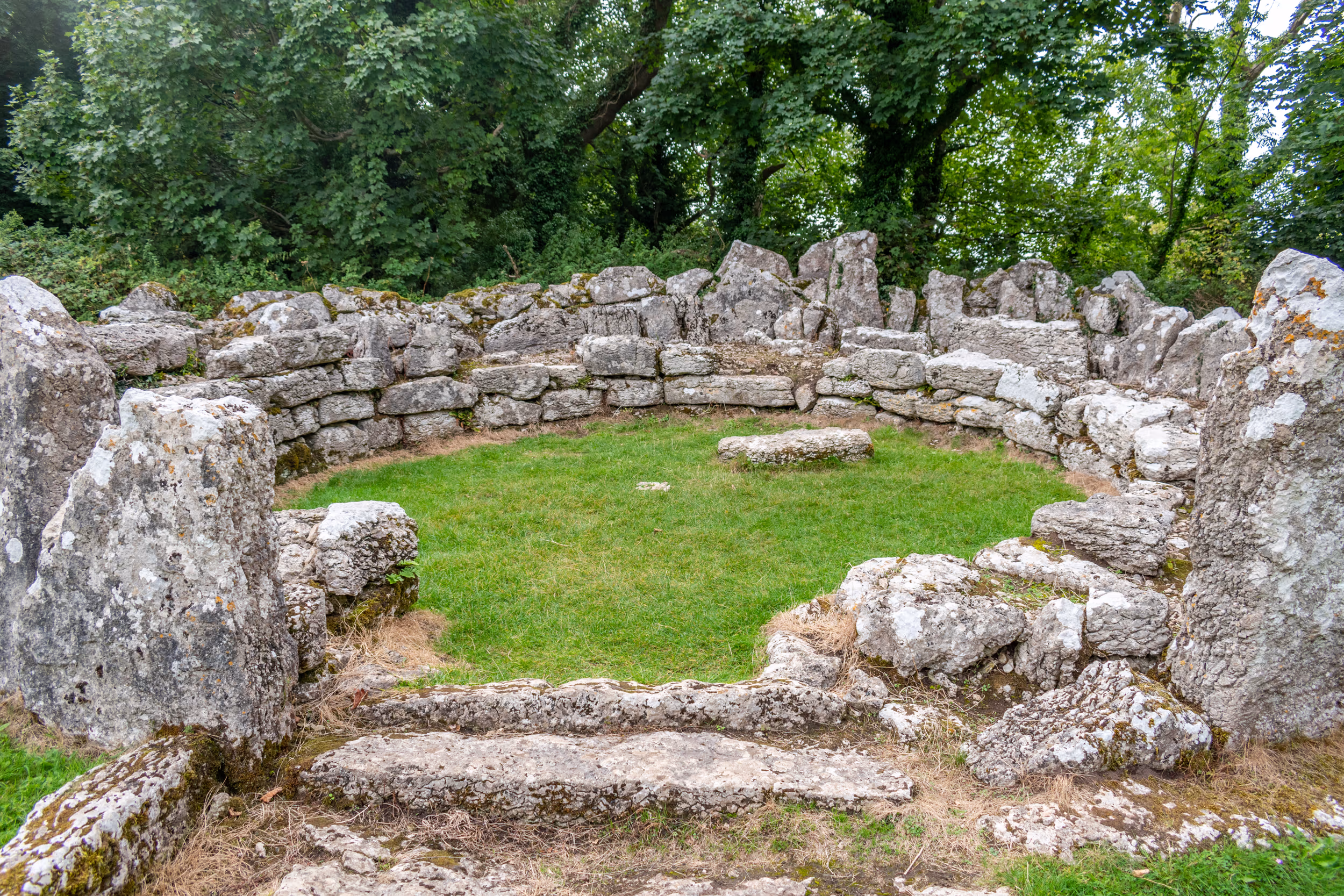 Walk slowly around (circumambulate) and touch the stones. Sit or lie down and look at the sky. 