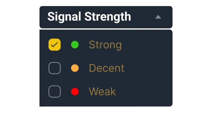 Signal Strength Filter Icon