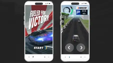 A mobile mini game where a character endlessly avoids obstacles and collects points.