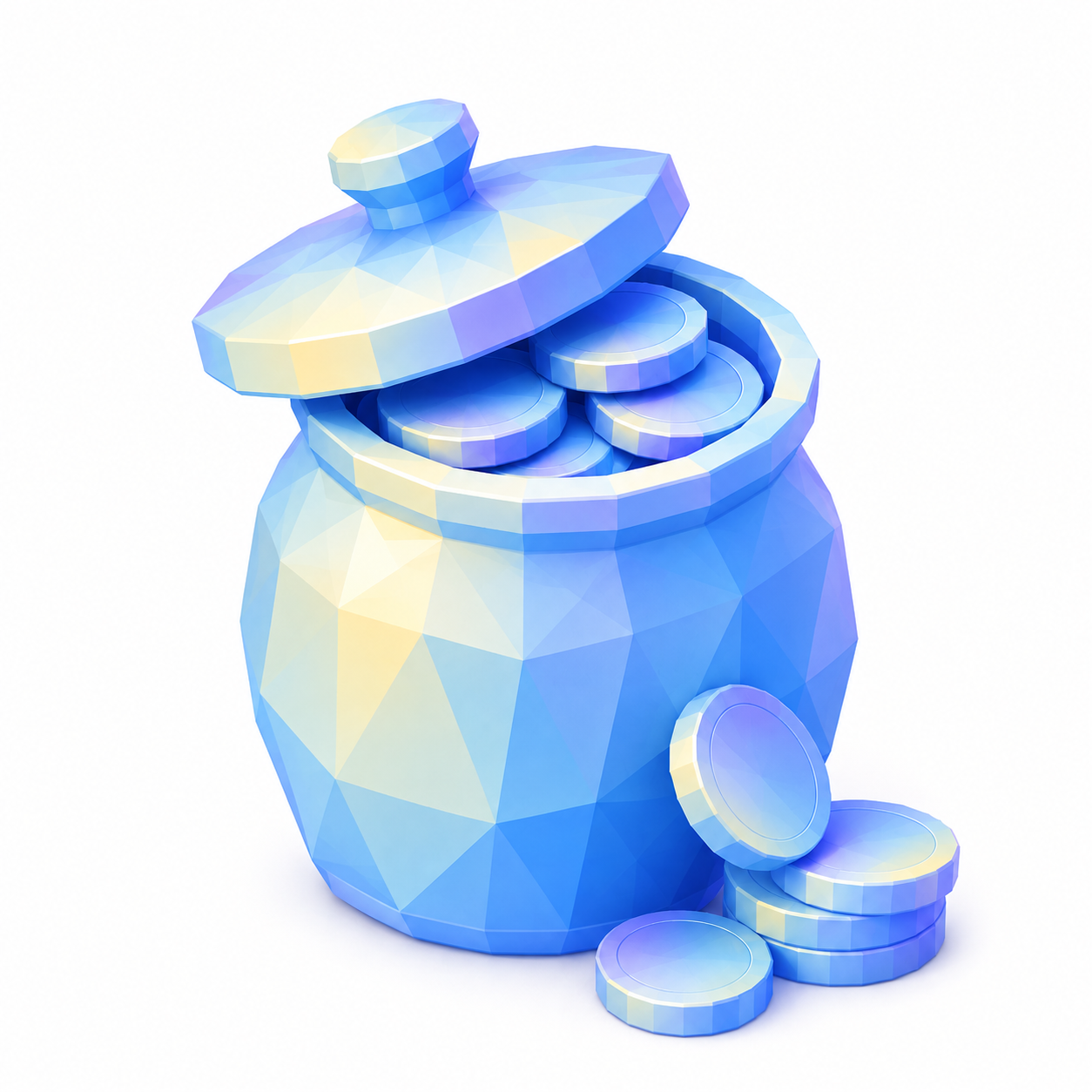 A jar of coins overflowing and spilling out around a tightly screwed-on cap