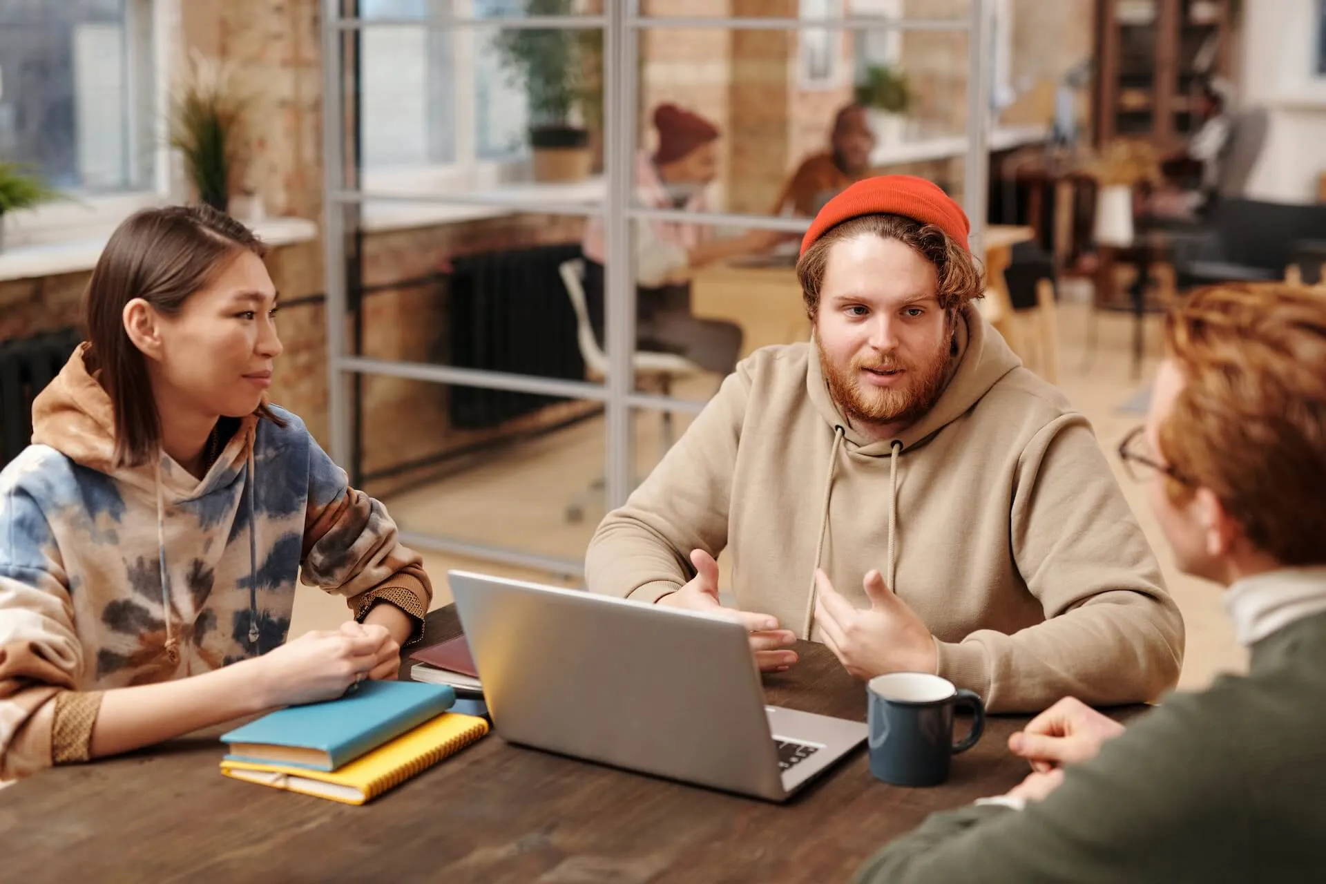 People working in an office.
