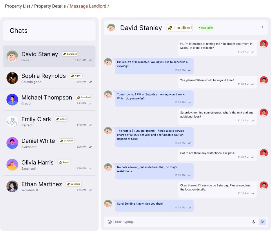 Message Landlord
