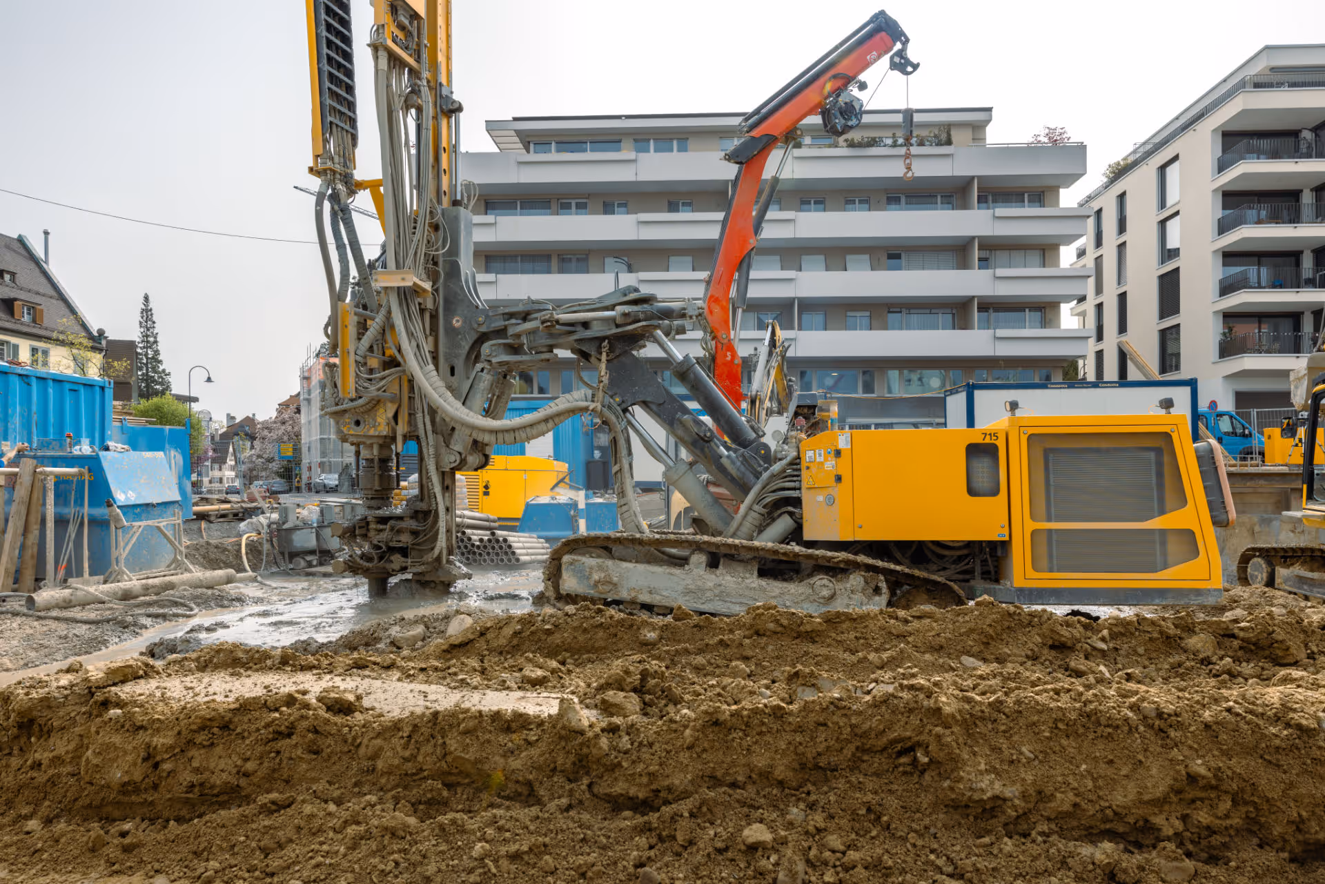 D+S Baustatik - Spezialtiefbau Pfählen Rorschach Baumaschine