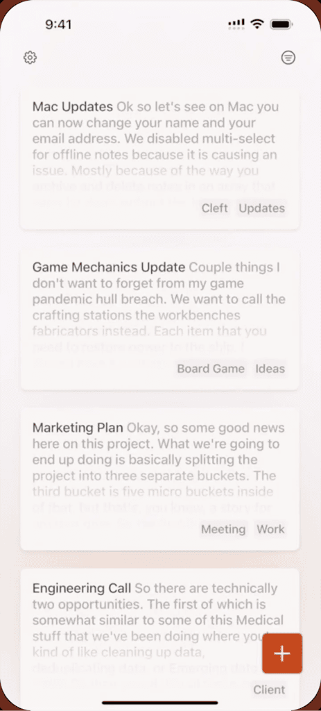 Cleft AI note transformation
