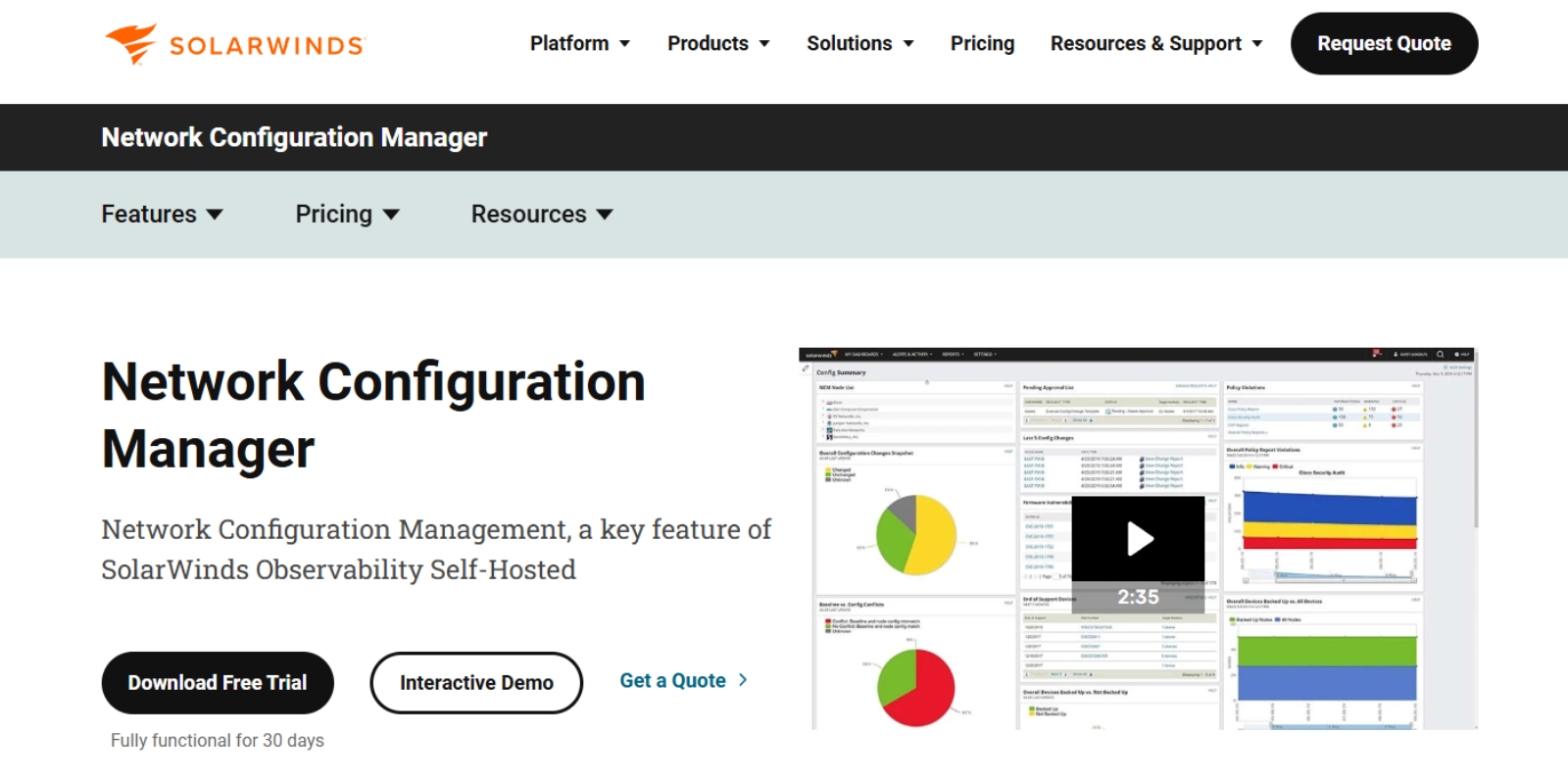 SolarWinds Network Configuration Manager