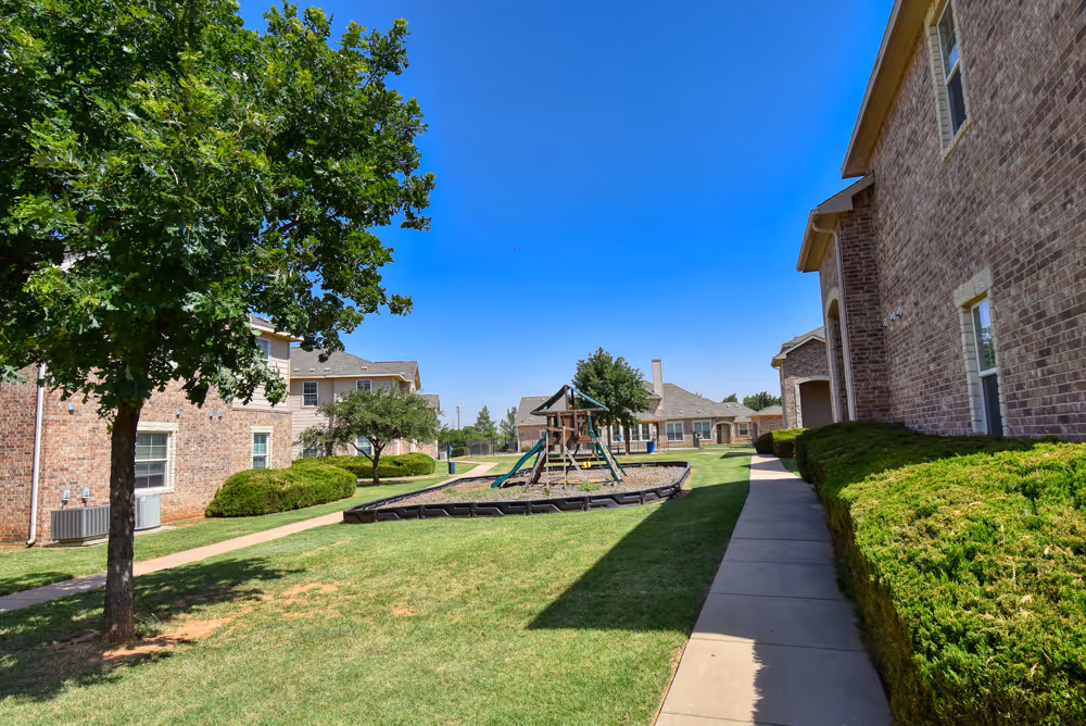 Playground with building exterior