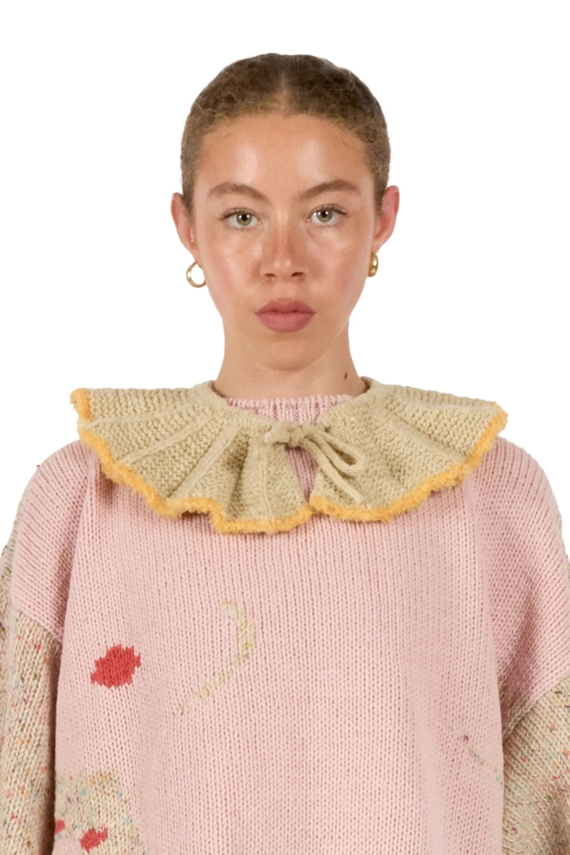 Ecru Plissé Collar