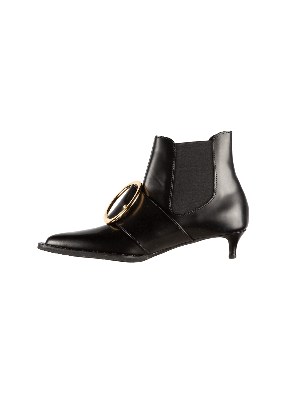 Oversized Buckle Ankle Boots