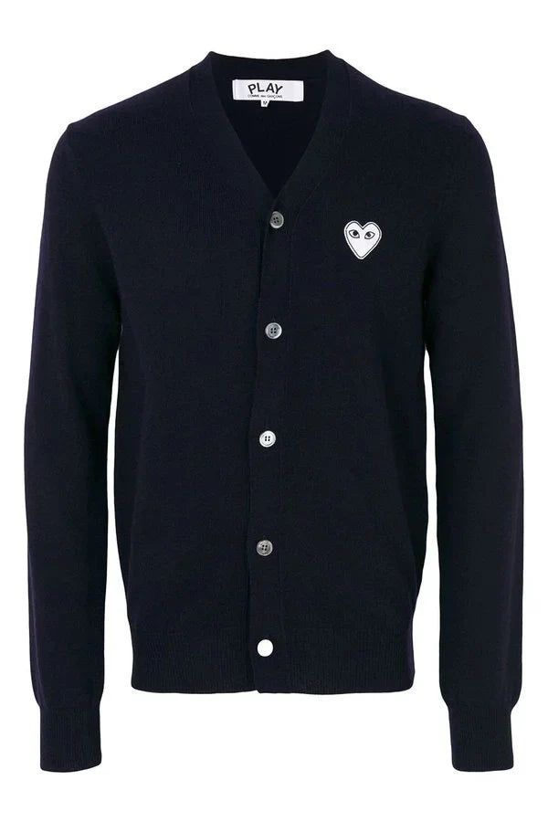Play White Heart Men's Cardigan
