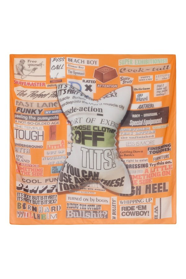 Typo Xl Carre Scarf Digital Print