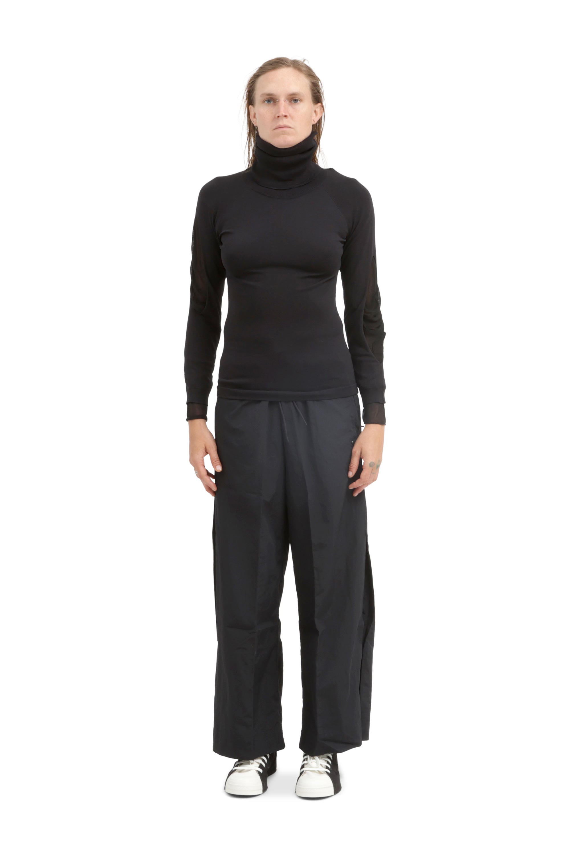 W Knit Top Black