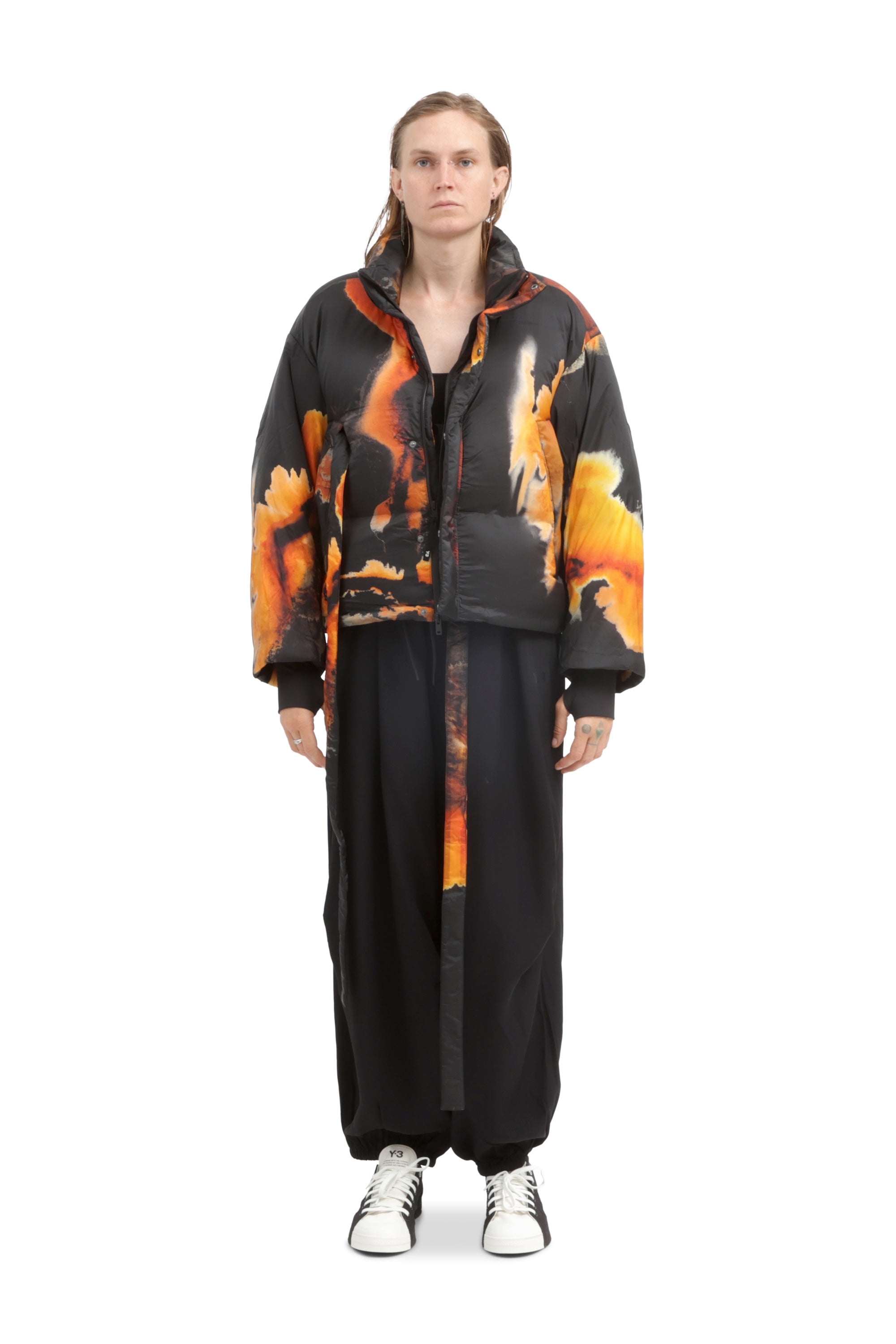 W Aop Puffy Jkt Multco/Black