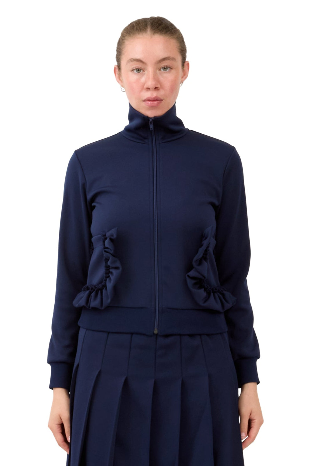 Ladies' Track Jacket- Navy