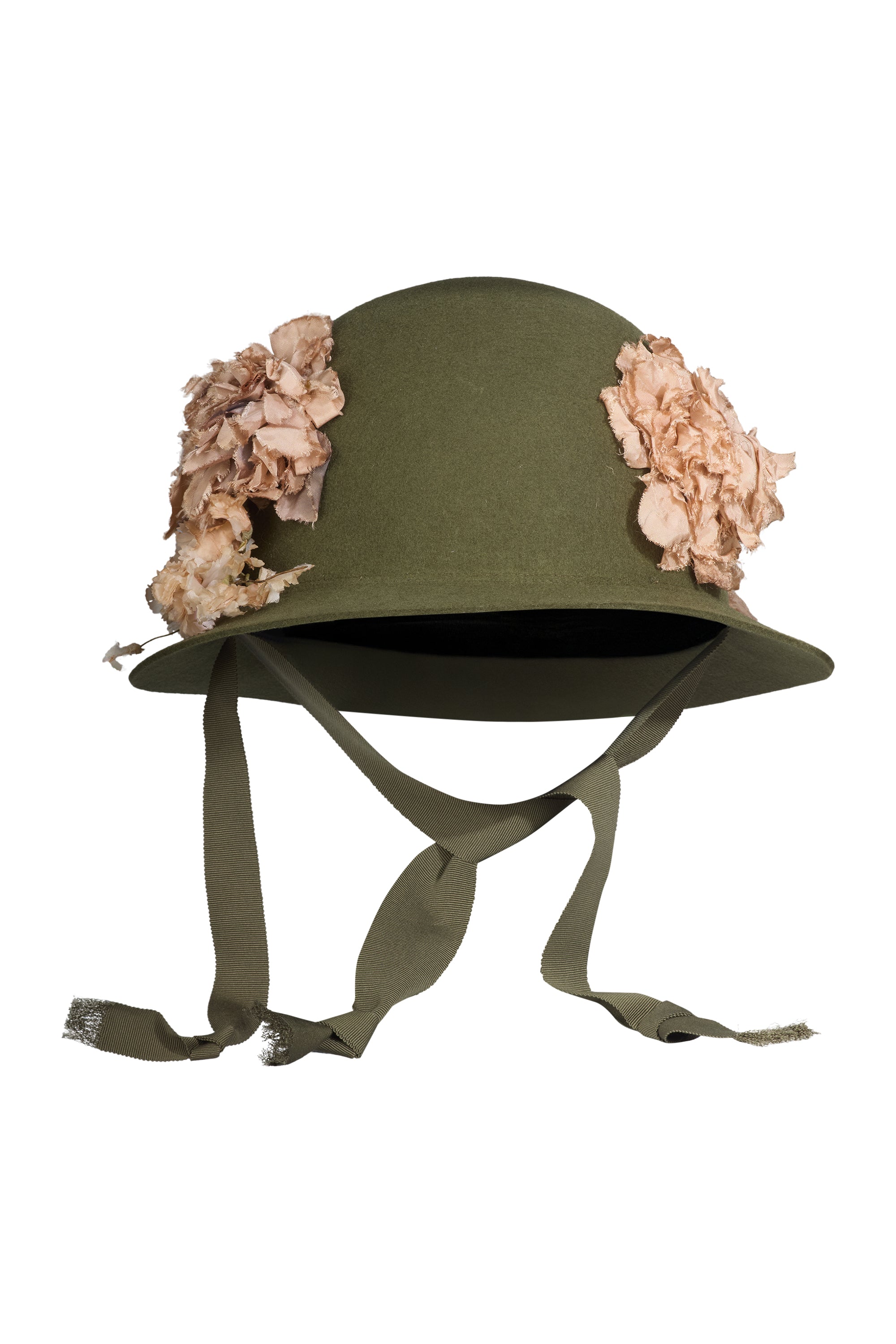 Men's Military Flower Hat - Khaki X Multi